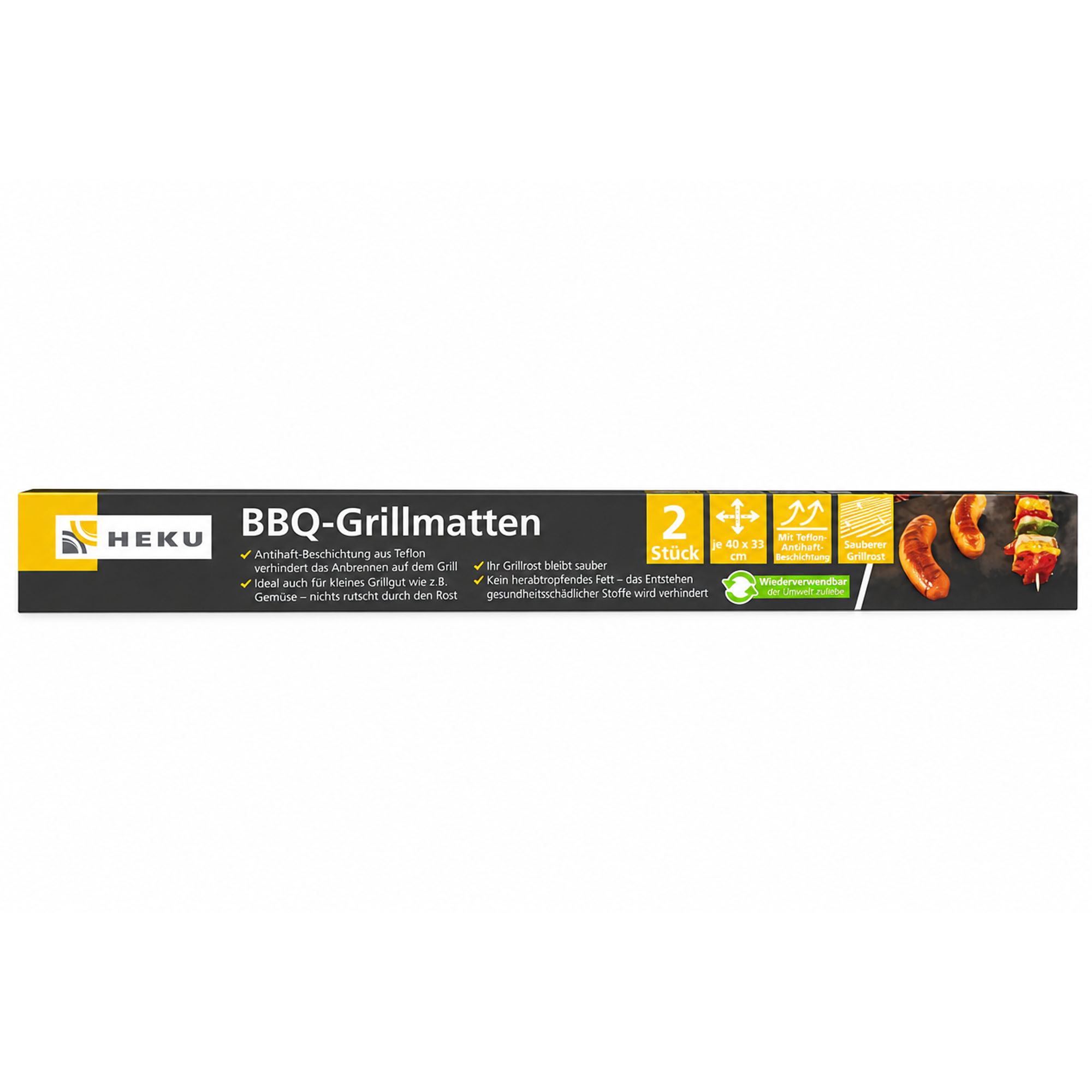 HEKU Grillmatten BBQ 2 Stück, je 40x33cm 