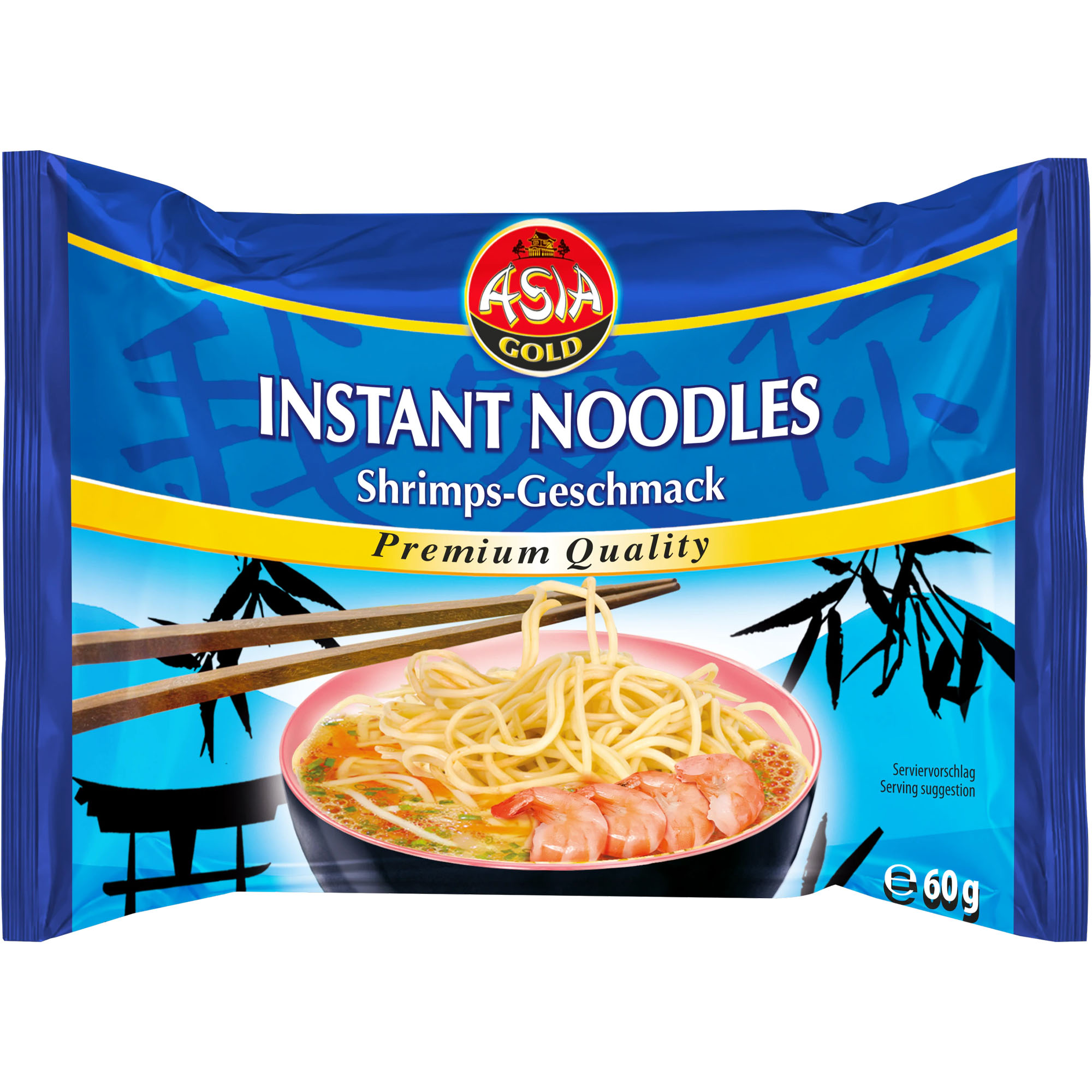 ASIA GOLD Instant Noodles Shrimps-Geschmack 60g