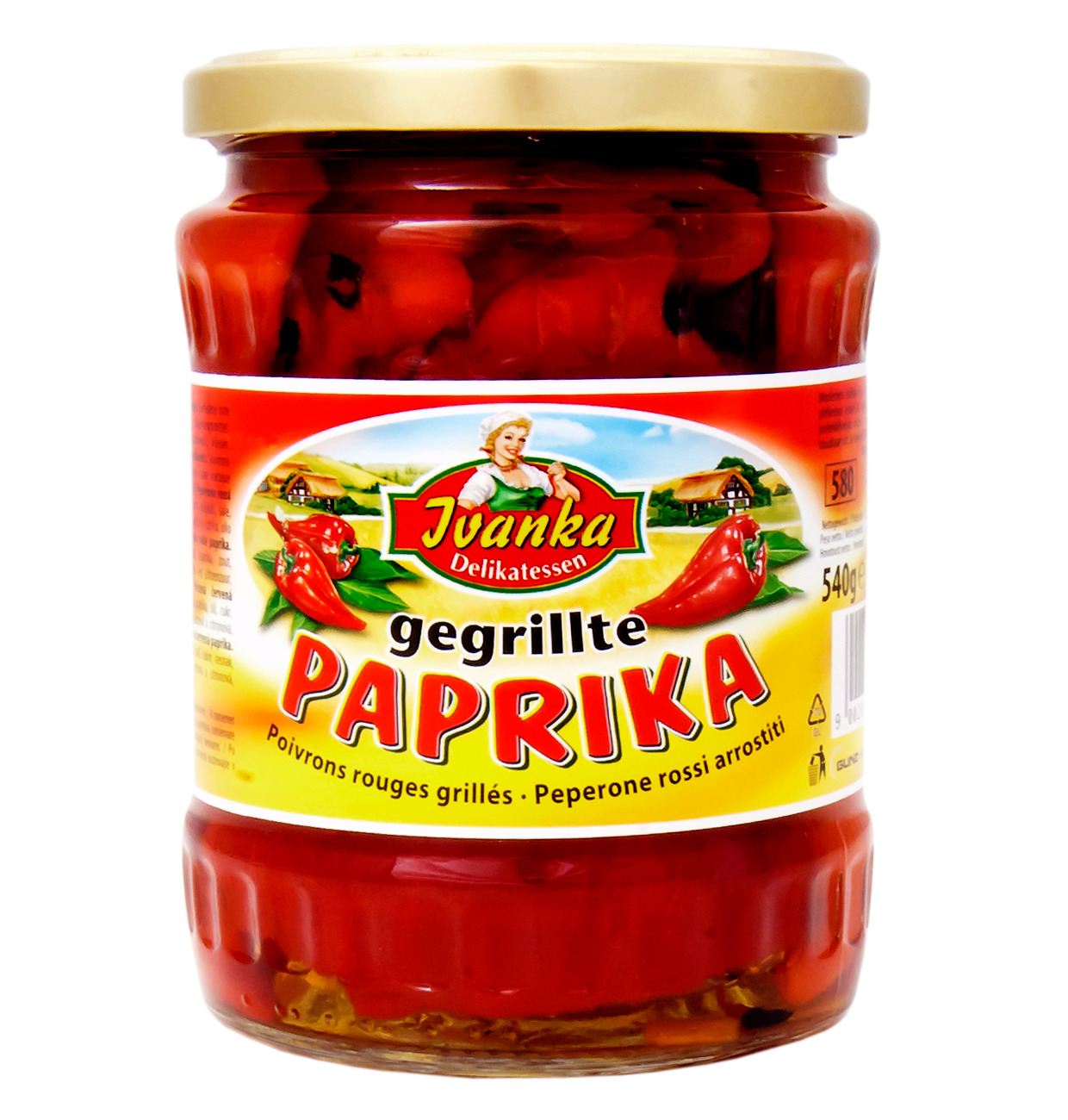 IVANKA Gegrillte Paprika 540g/330g