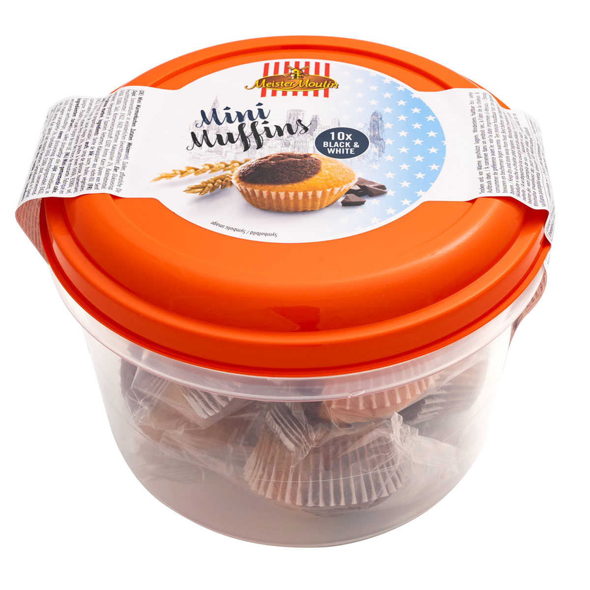 MEISTER MOULIN Mini Muffins Black & White inkl. Vorratsbox 250g