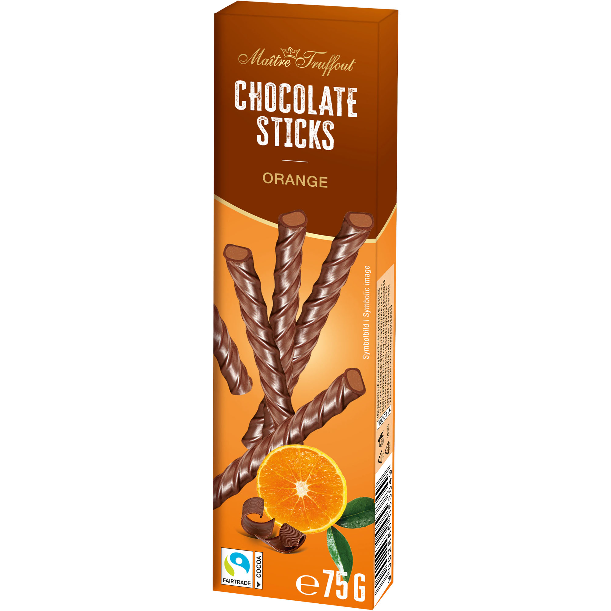 MÂITRE TRUFFOUT Chocolate Sticks Orange 75g