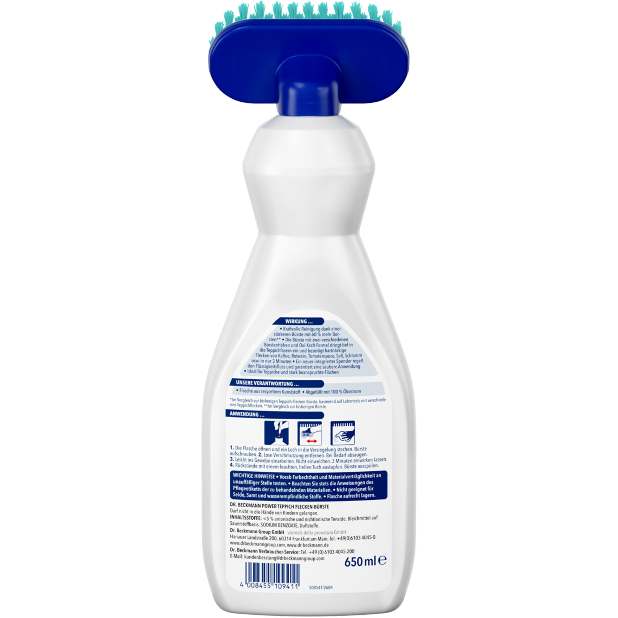 DR. BECKMANN Teppich Flecken Bürste 650ml