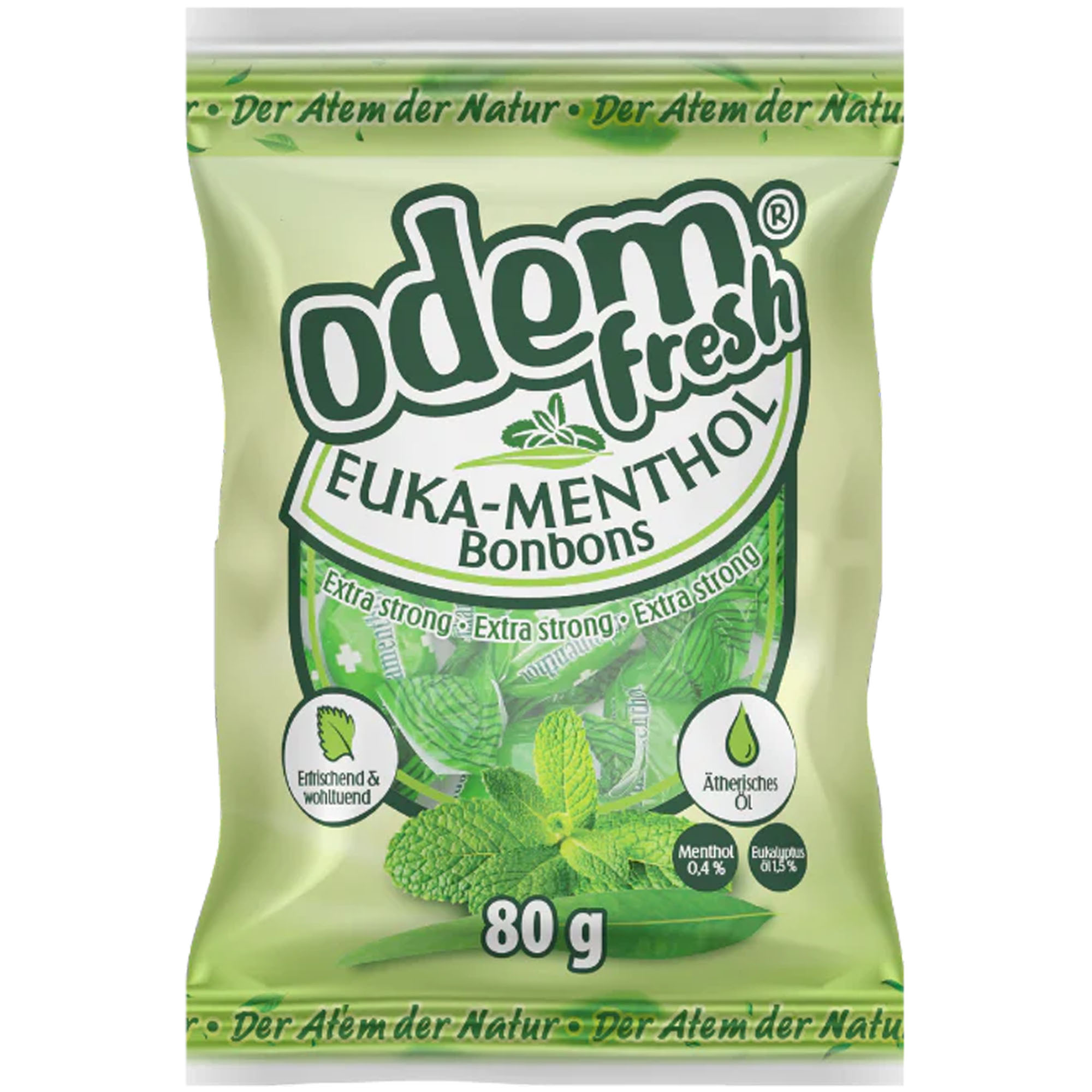 ODEM FRESH Euka-Menthol Bonbons extra strong 80g
