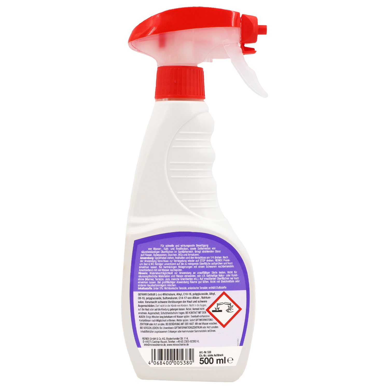 REINEX Premium Bad & WC Reiniger 500ml