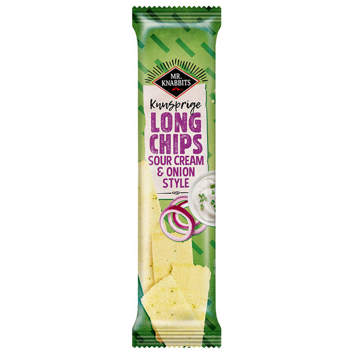 MR. KNABBITS Long Chips Sour Cream & Onion Style 75g