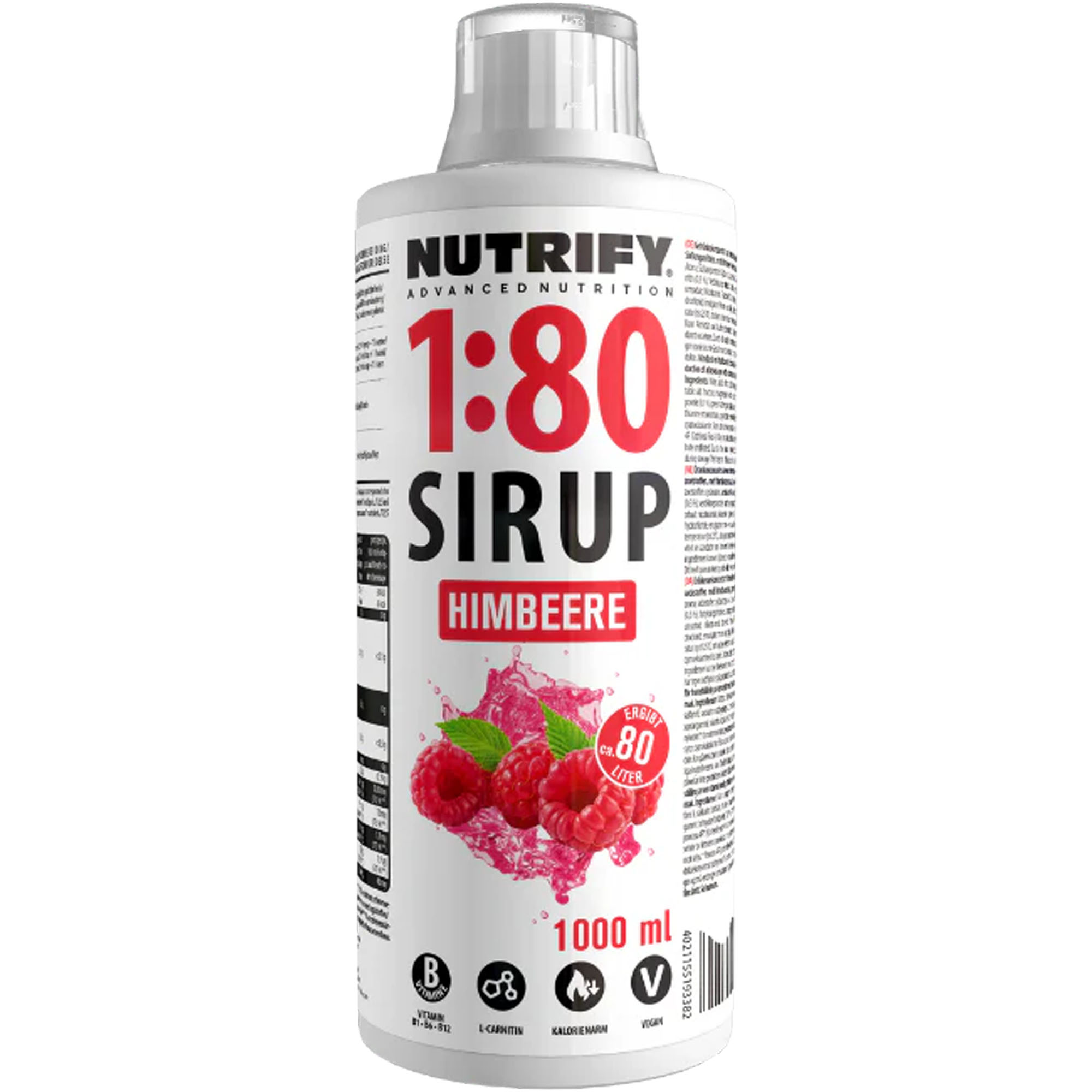 NUTRIFY 1:80 Sirup Himbeere 1l