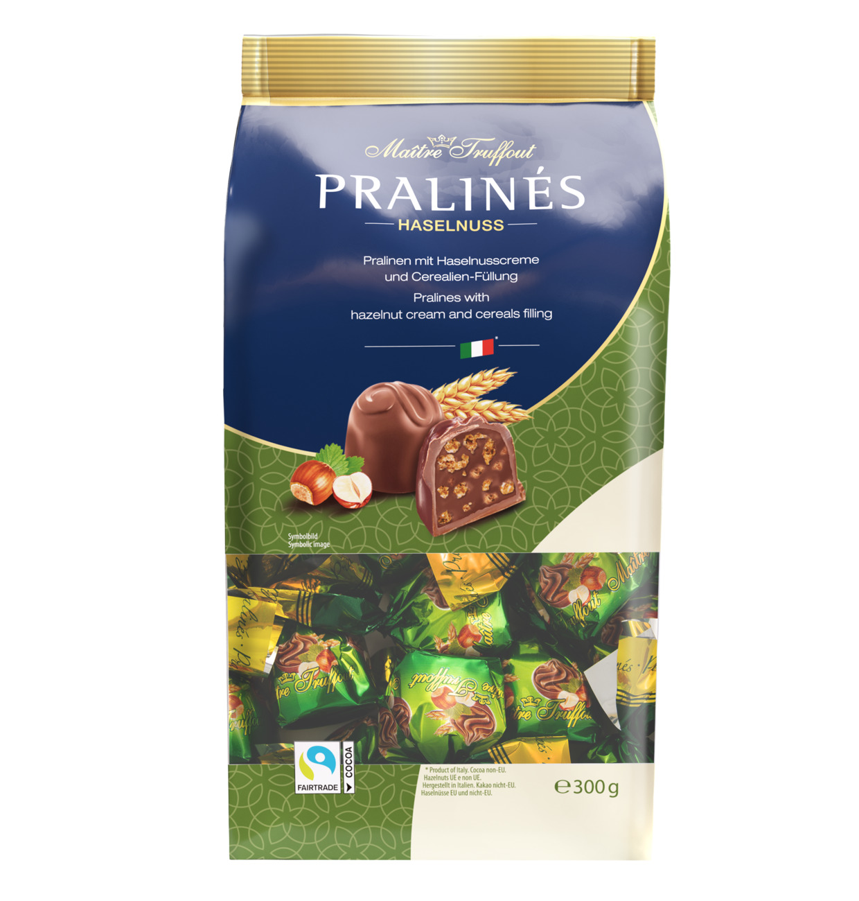 MÂITRE TRUFFOUT Pralinés Hazelnut & Crispy 300g