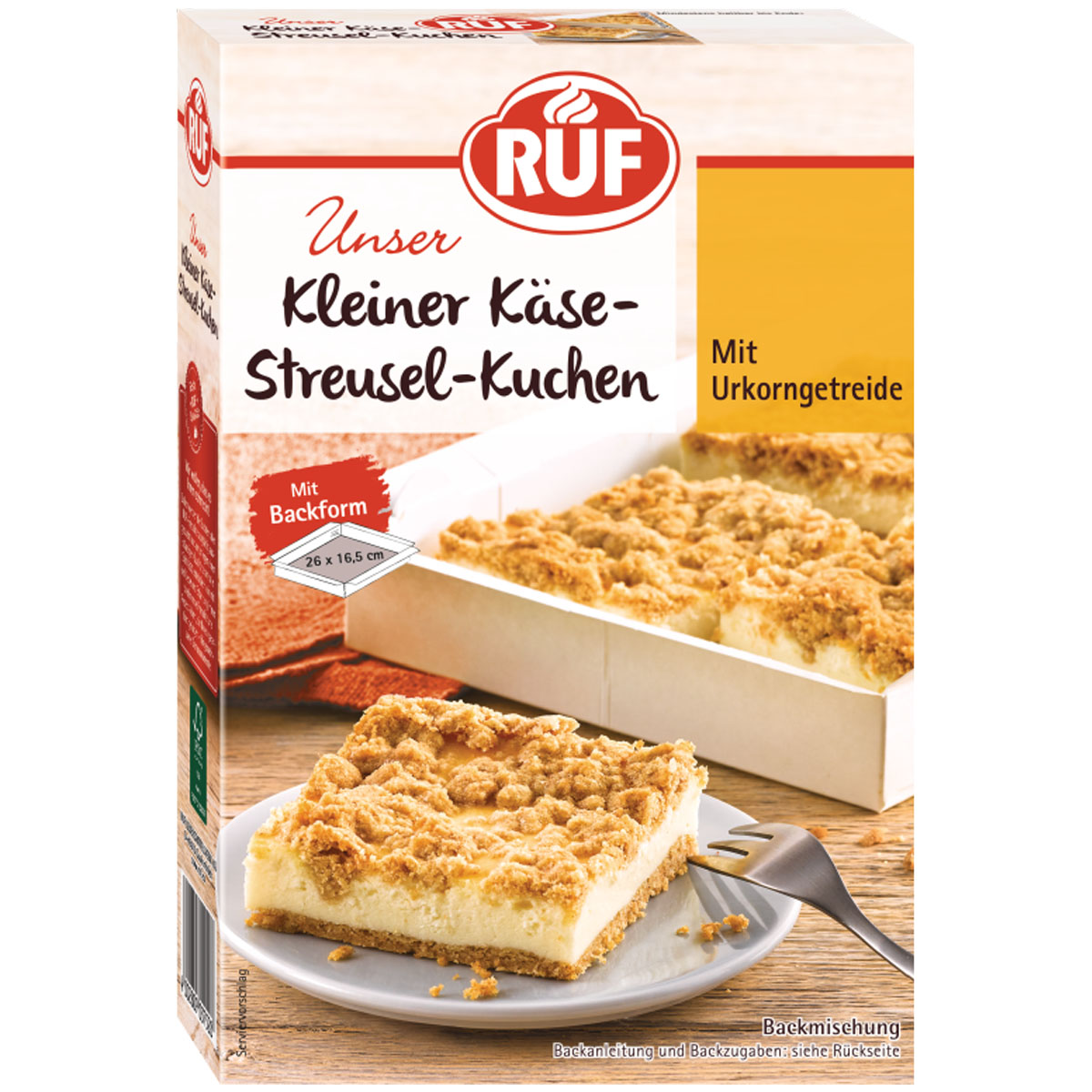 RUF Kleiner Käse-Streusel-Kuchen Backmischung 305g