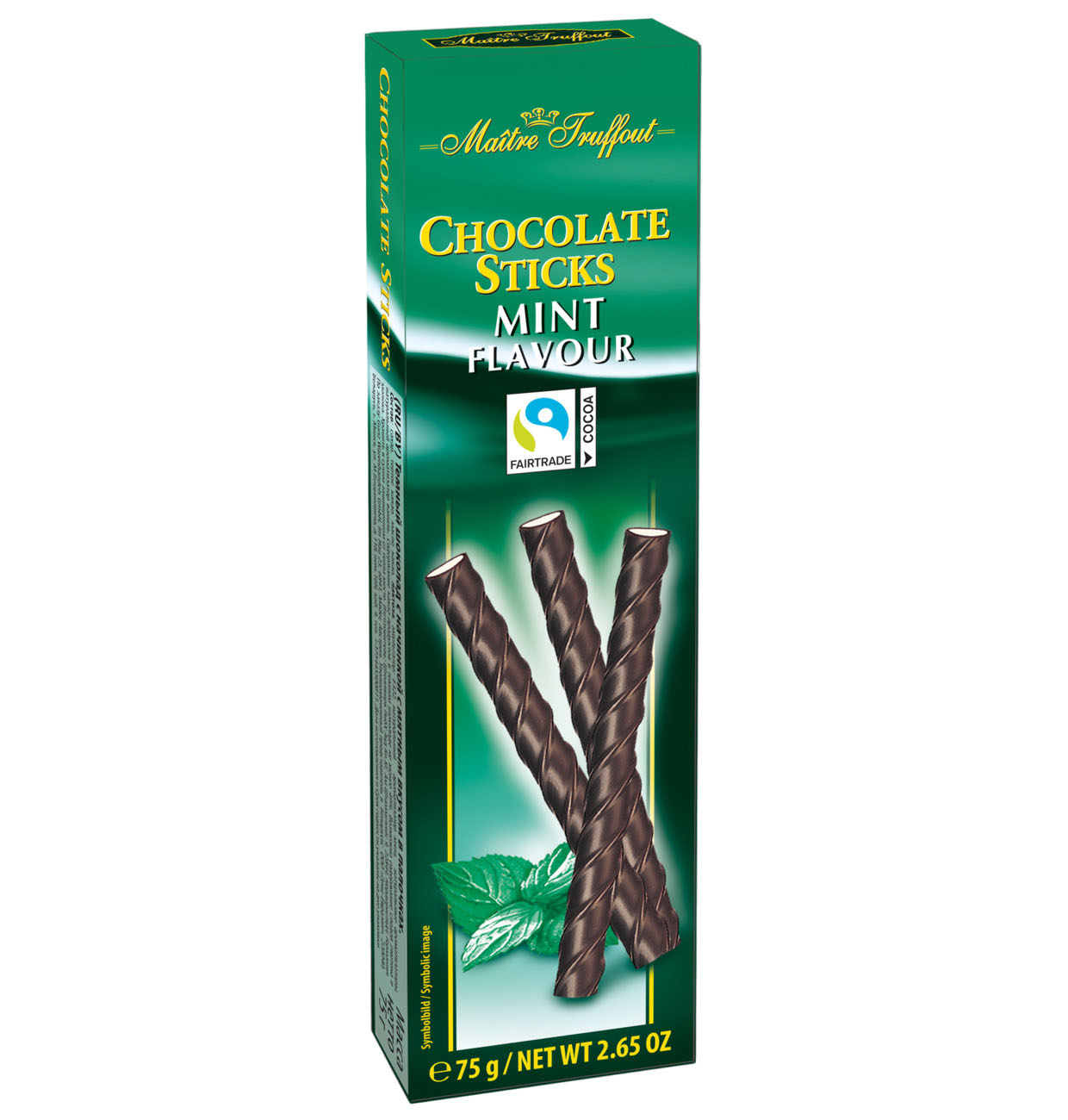 MÂITRE TRUFFOUT Chocolate Sticks Mint Flavour 75g