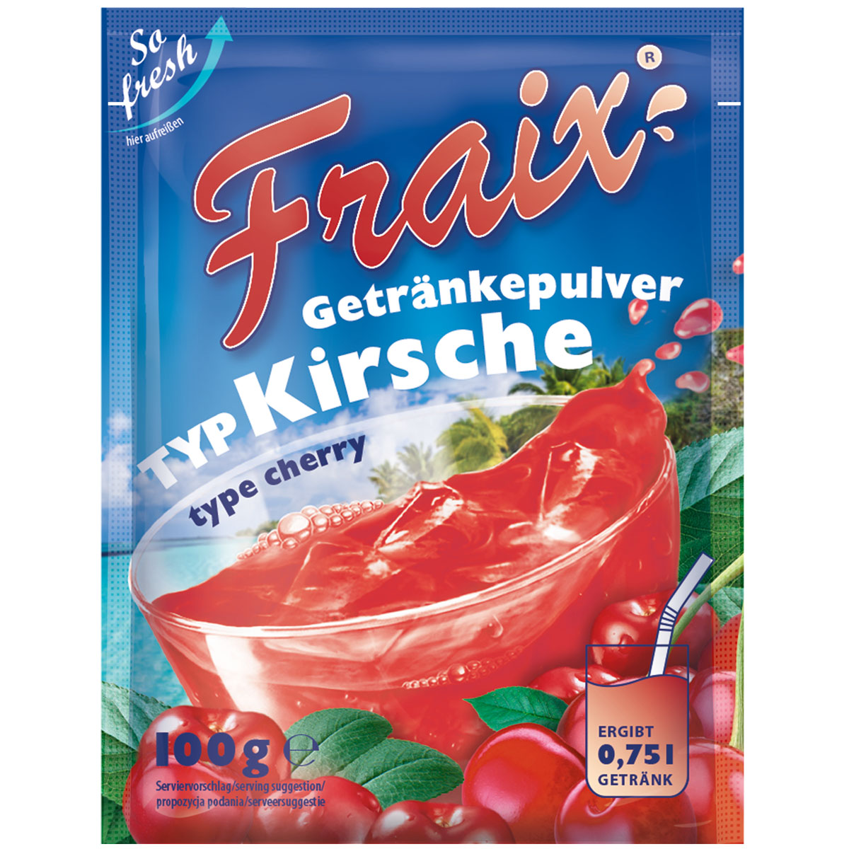 FRAIX - Getränkepulver Typ Kirsche 100g (MHD 30.06.2026)