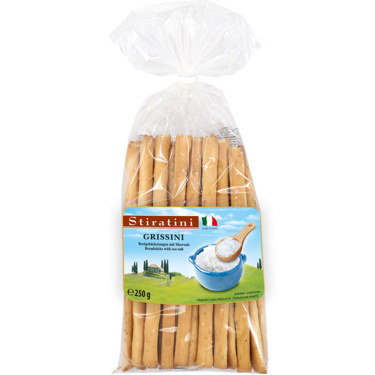 STIRATINI - Grissini Brotgebäckstangen mit Meersalz 250g