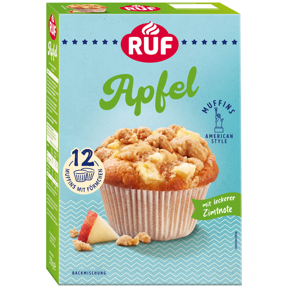 RUF Apfel Muffins American Style Backmischung 370g