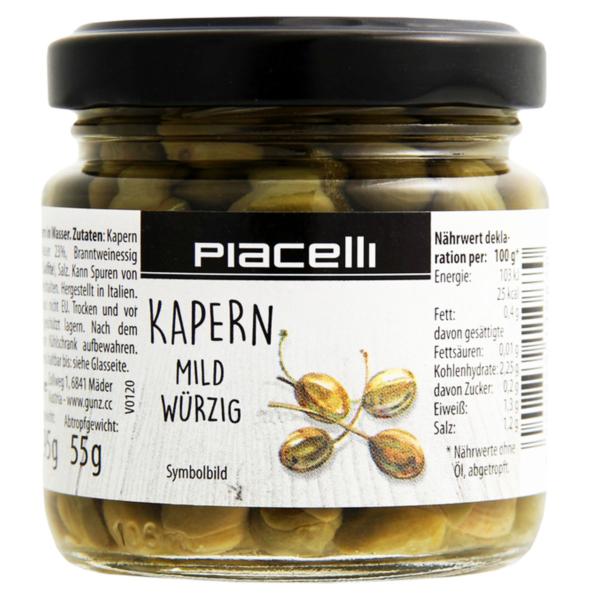 PIACELLI Kapern mild würzig 95g/55g