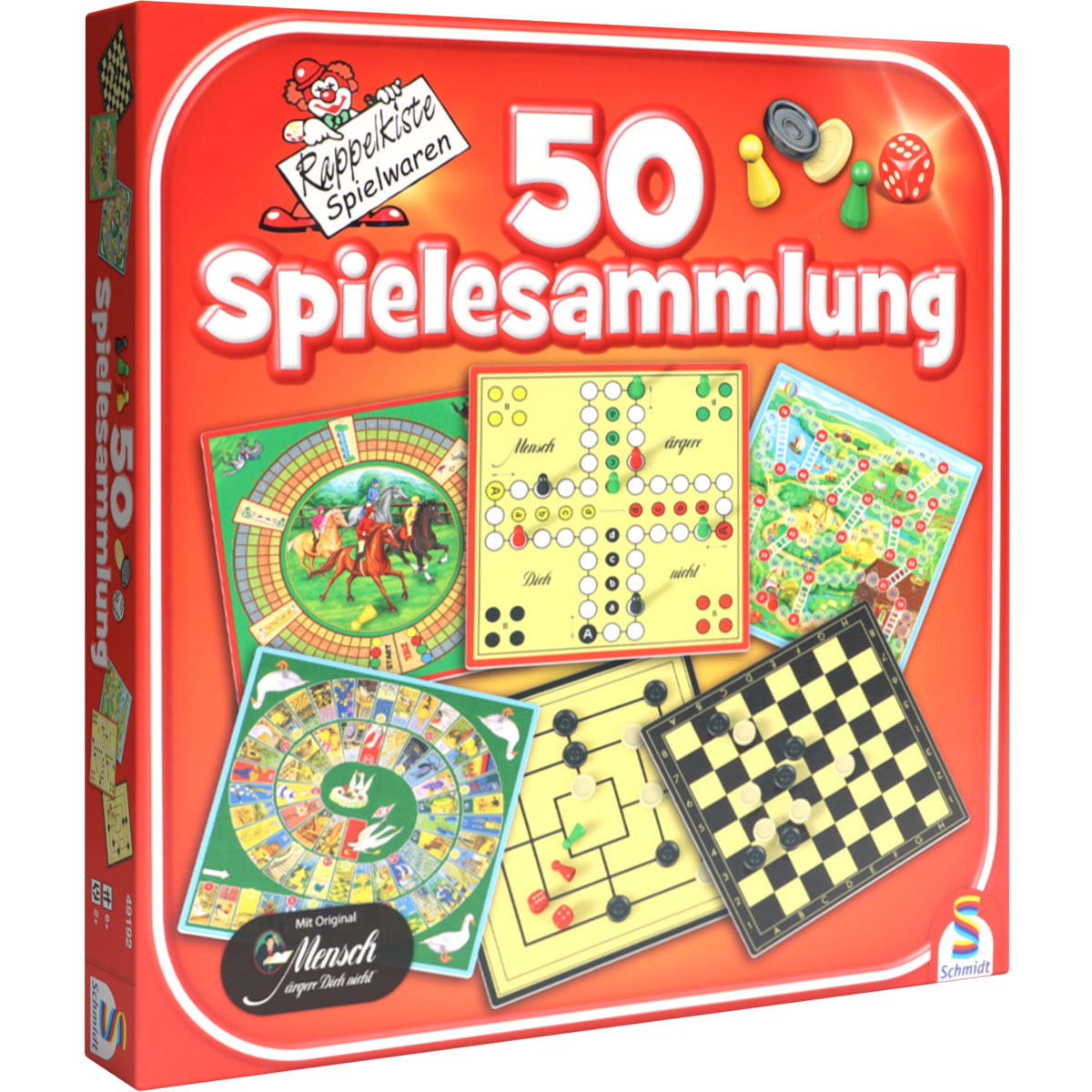 SCHMIDT 50 Spielesammlung Brettspiele & Würfelspiele Klassiker