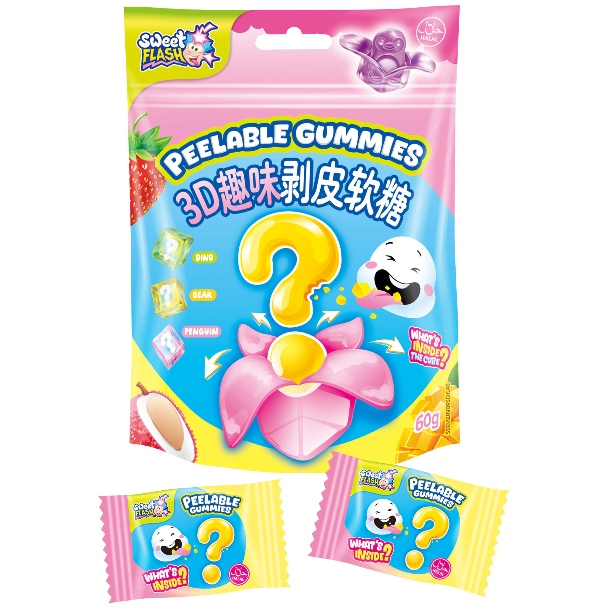 SWEET FLASH Fruchtgummi Mystery 60g