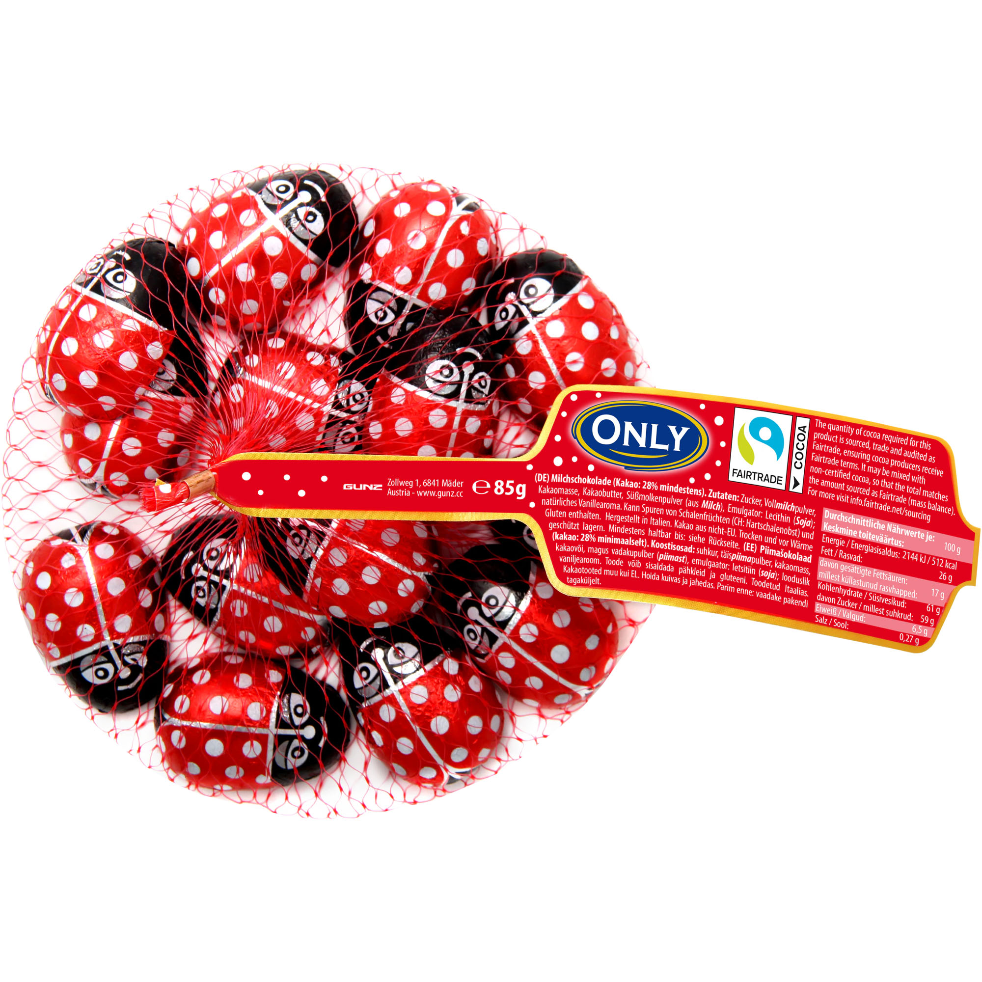 ONLY Marienkäfer Milchschokolade mit Milchcremefüllung 85g