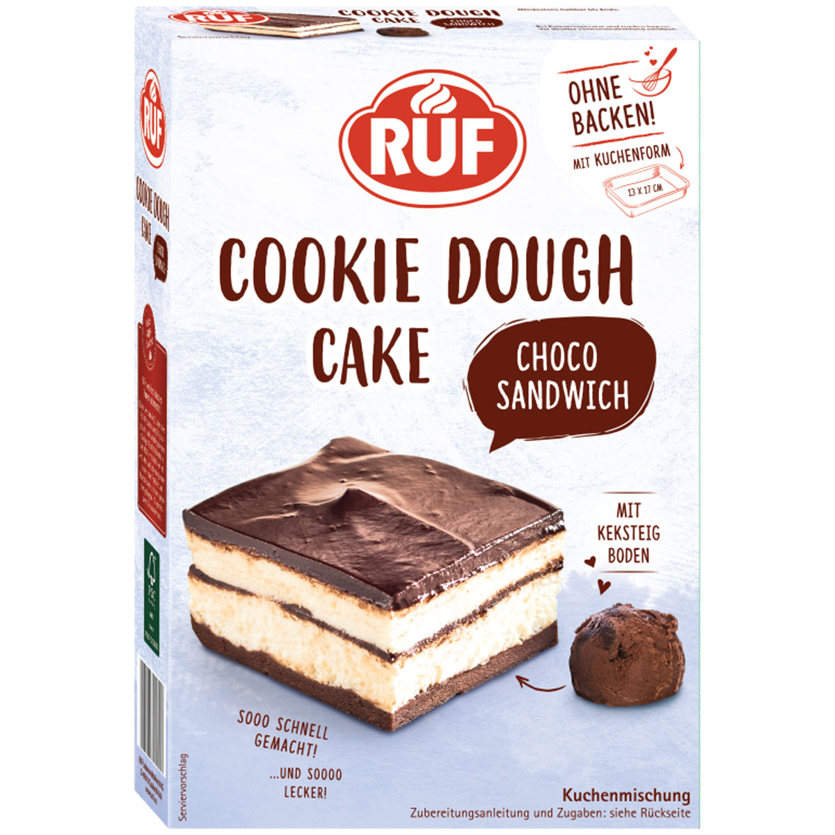 RUF Cookie Dough Cake Choco Sandwich Kuchenmischung 320g