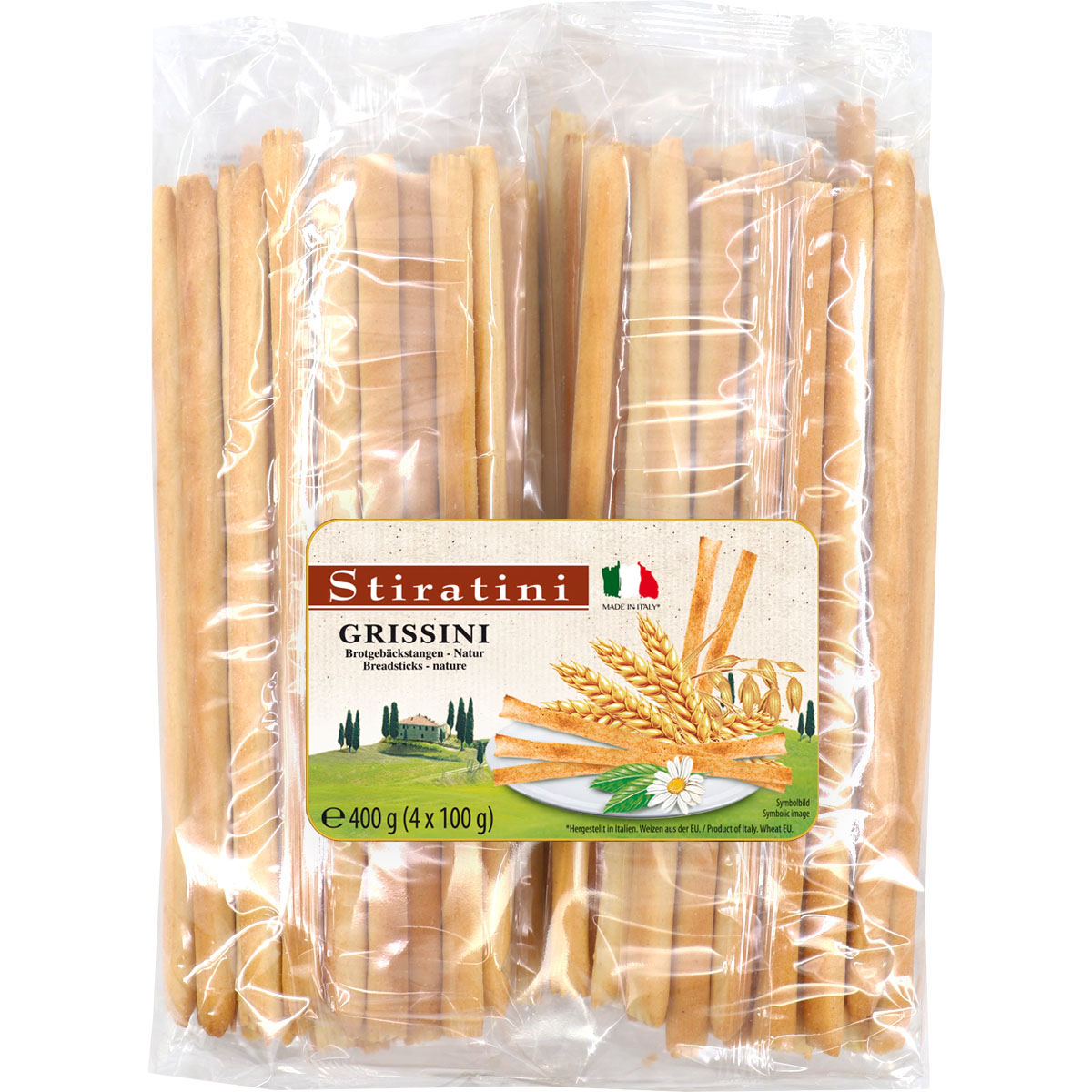 STIRATINI - Grissini Brotgebäckstangen Natur 400g