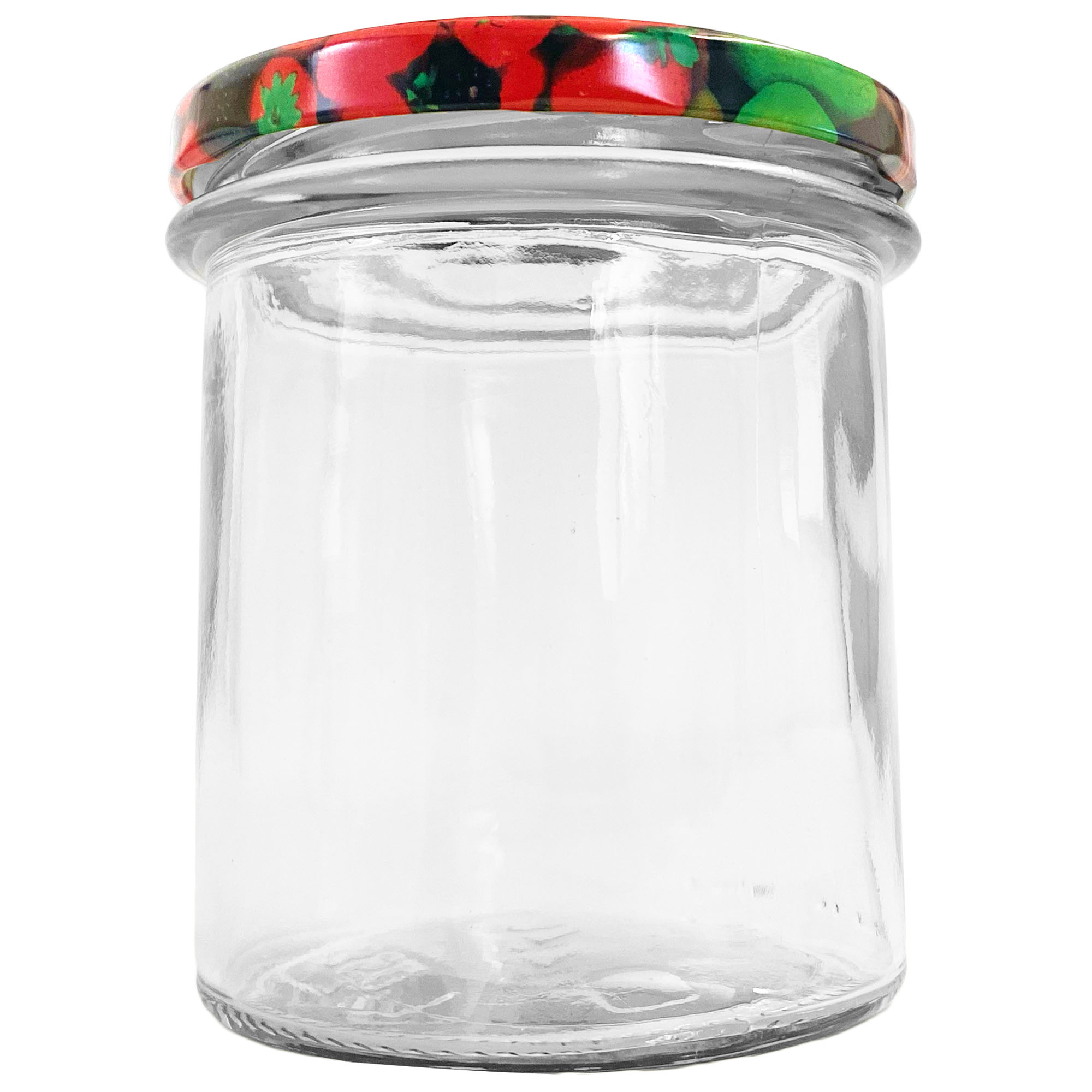 Einmachglas 346ml mit Schraubdeckel Früchtemotiv