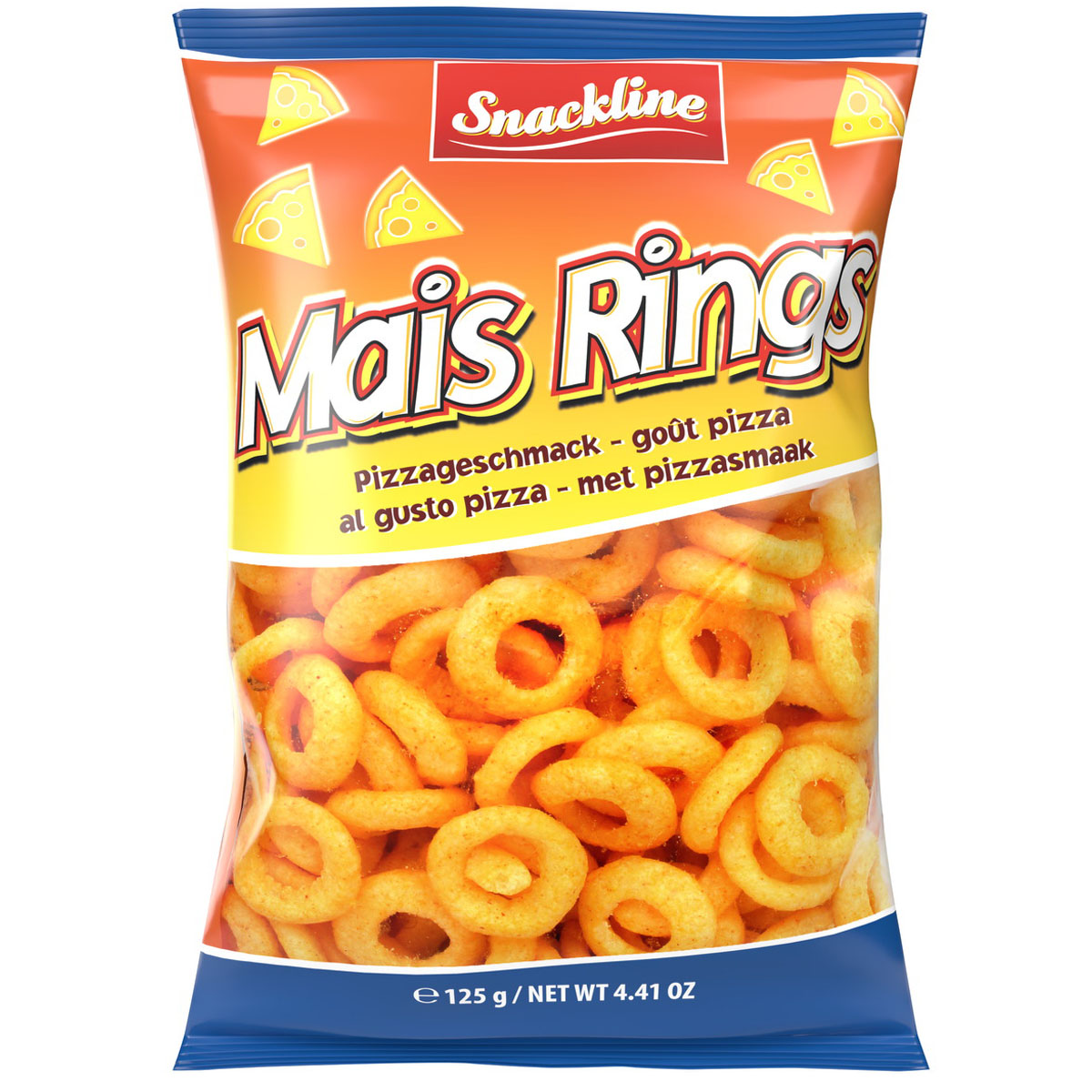 SNACKLINE Mais Rings Pizzageschmack 125g