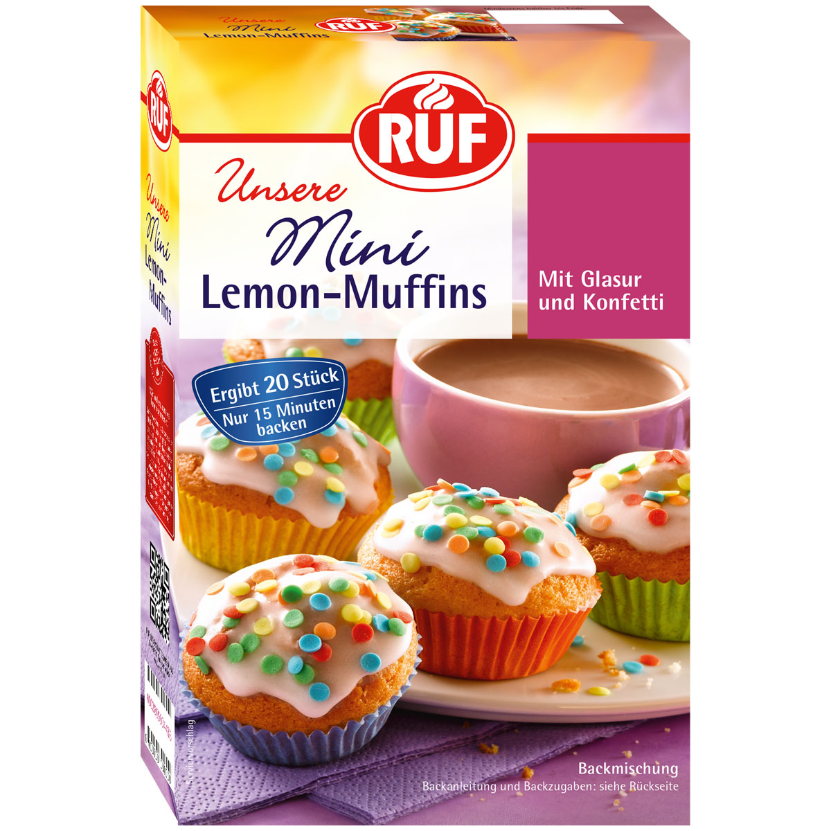 RUF Mini Lemon Muffins Backmischung 350g