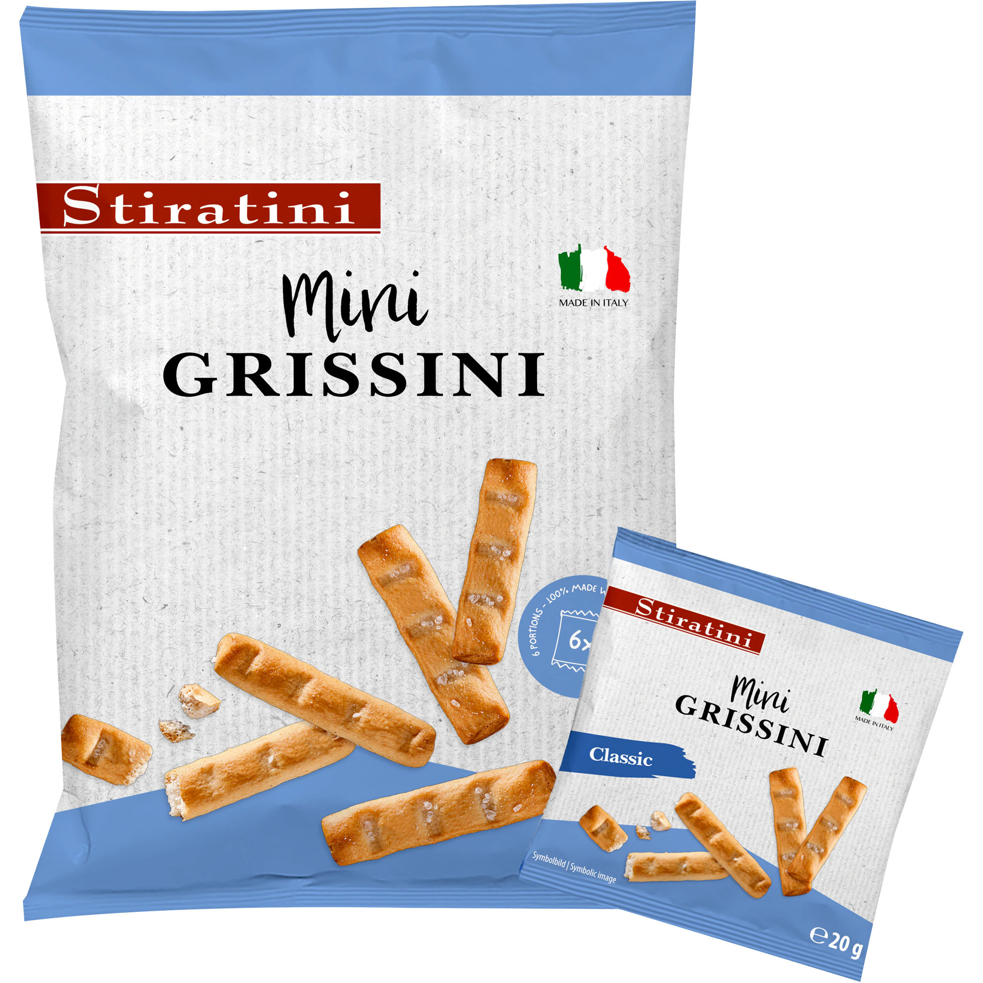 STIRATINI Mini Grissini Classic 6x20g (120g)