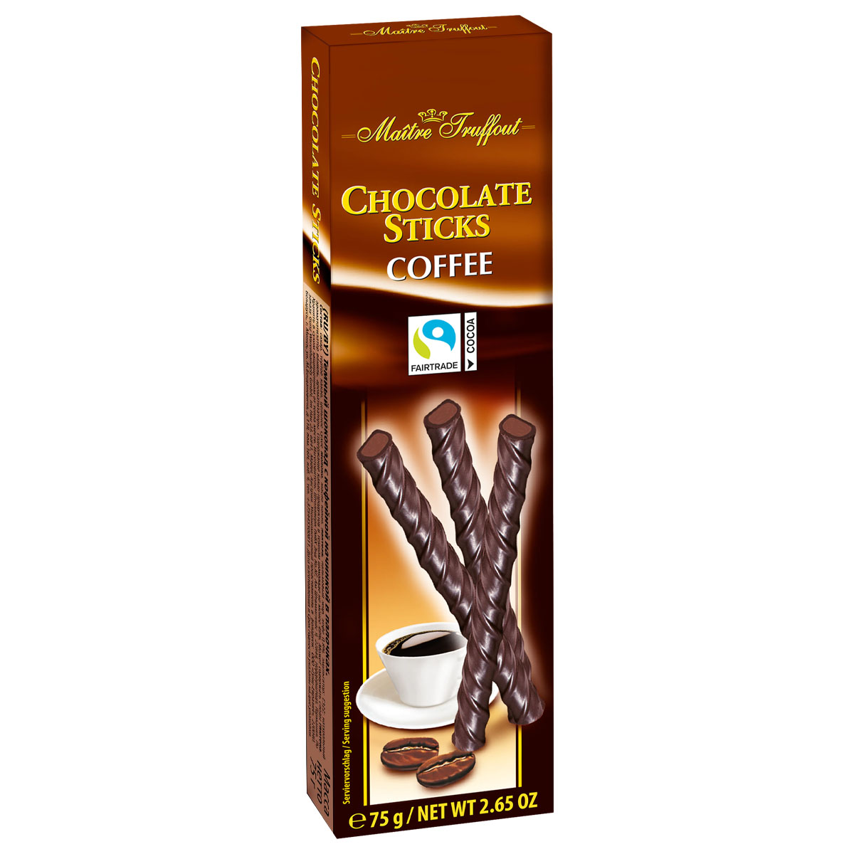 MÂITRE TRUFFOUT Chocolate Sticks Coffee 75g