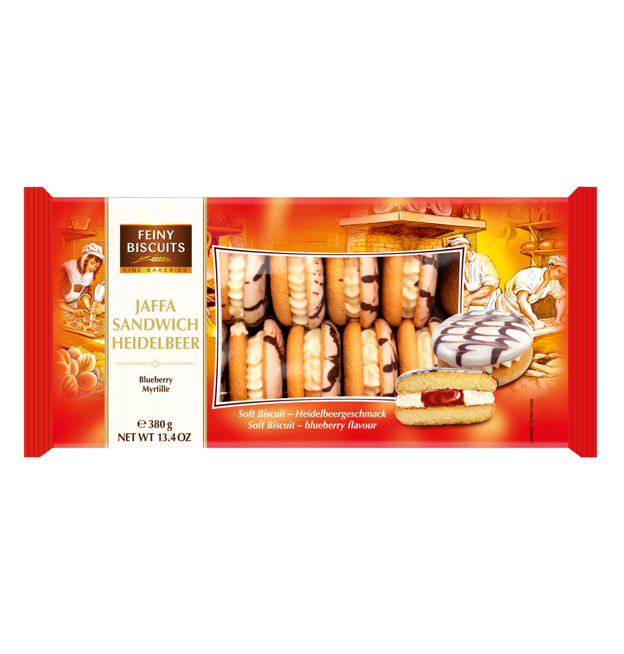 FEINY BISCUITS - Jaffa Sandwich Heidelbeer 380g