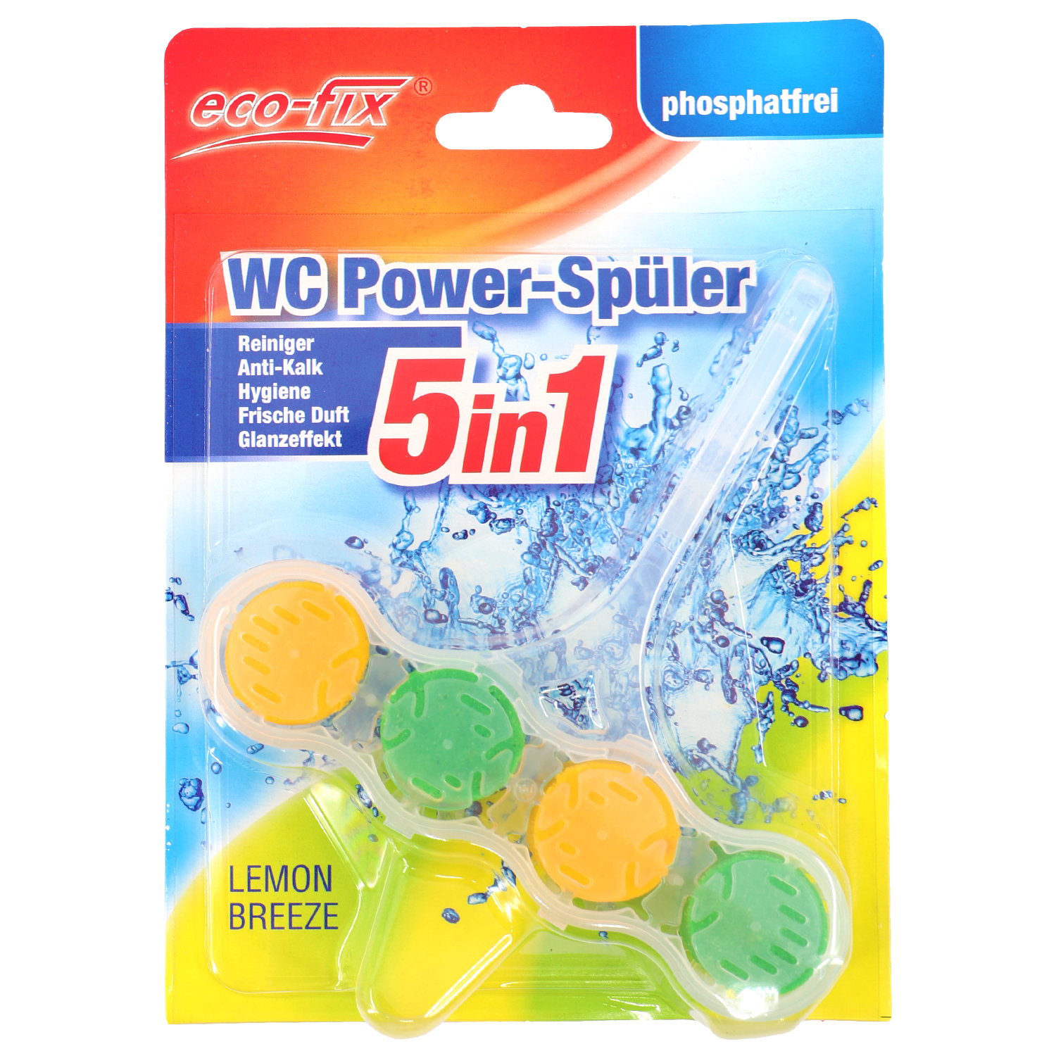 ECO FIX Wc Power-Spüler 5in1 Lemon Breeze 45g