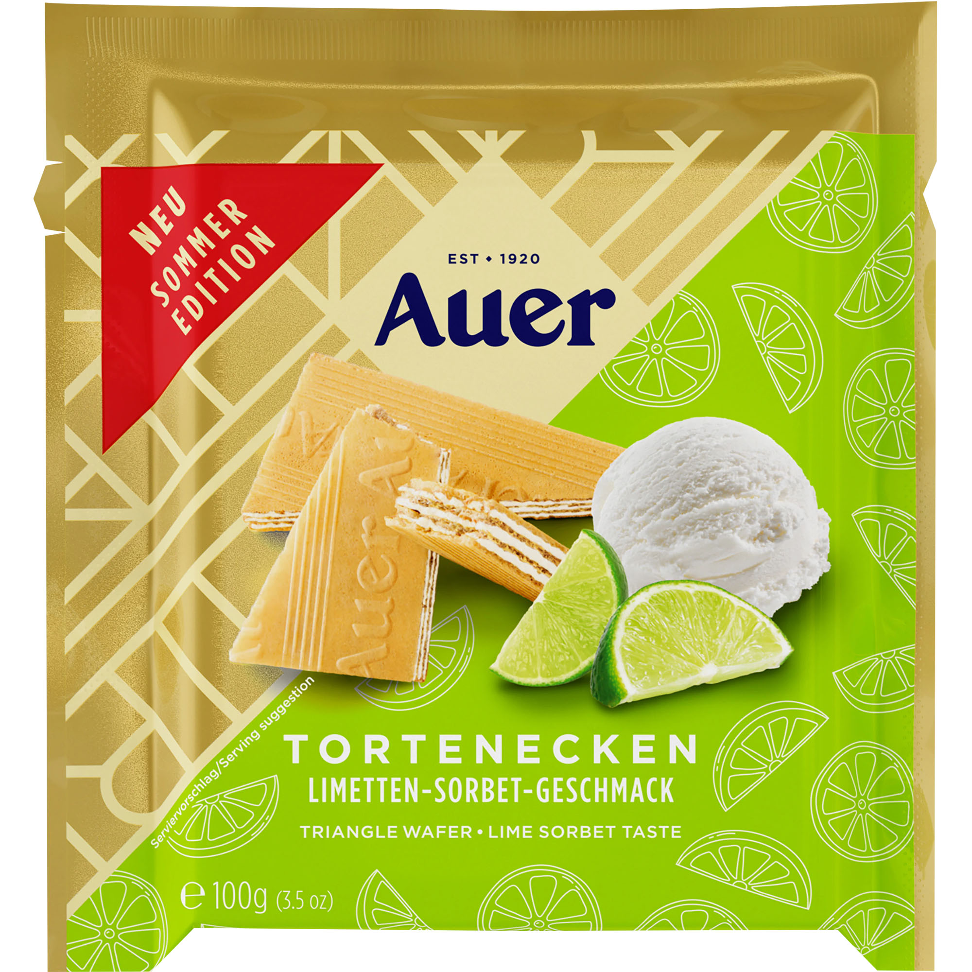 AUER Tortenecken Limetten-Sorbet-Geschmack 100g