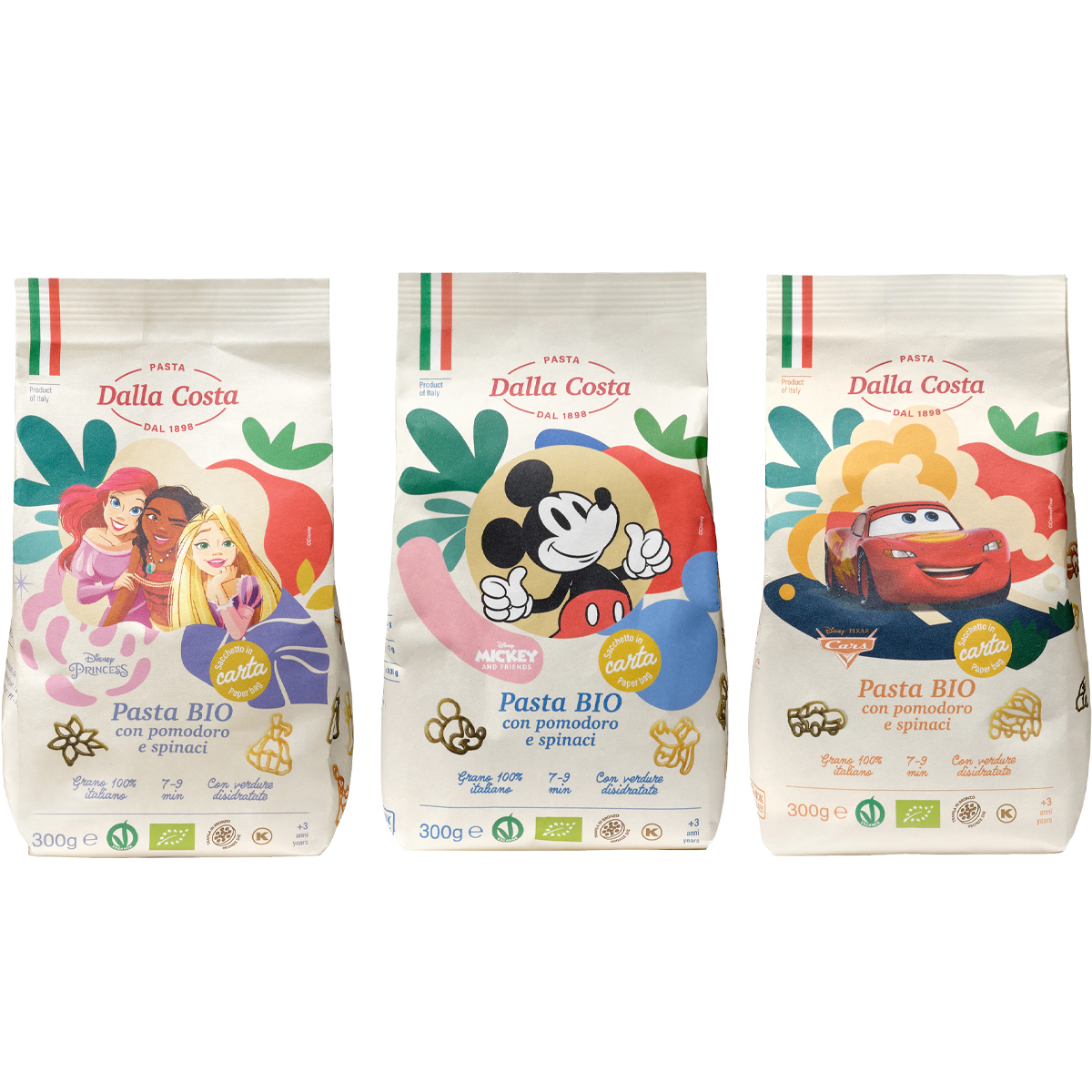 DALLA COSTA Pasta BIO Disney Cars Motiv 300g