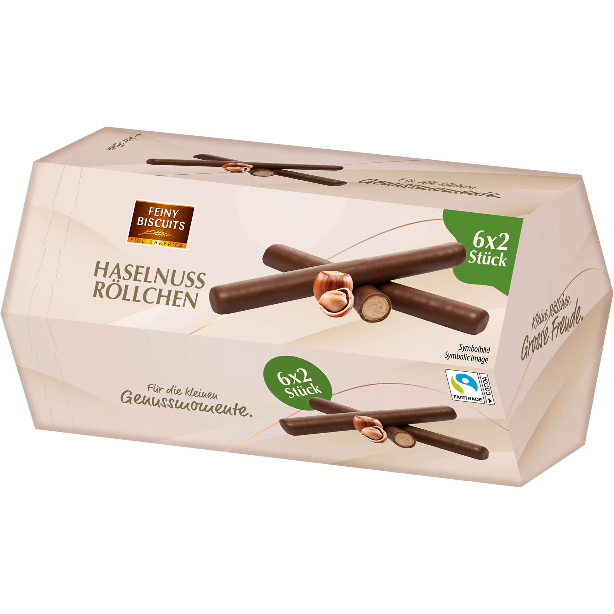 FEINY BISCUITS Haselnuss-Röllchen 150g