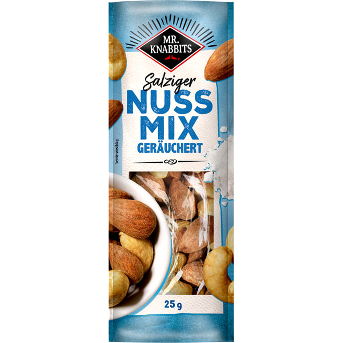 MR. KNABBITS Salziger Nuss Mix geräuchert 25g