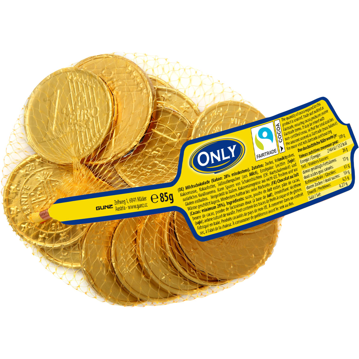 ONLY Goldmünzen Milchschokolade 85g
