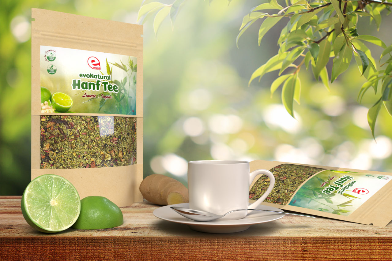 EVO NATURAL Hanf Tee Ingwer Limette 50g