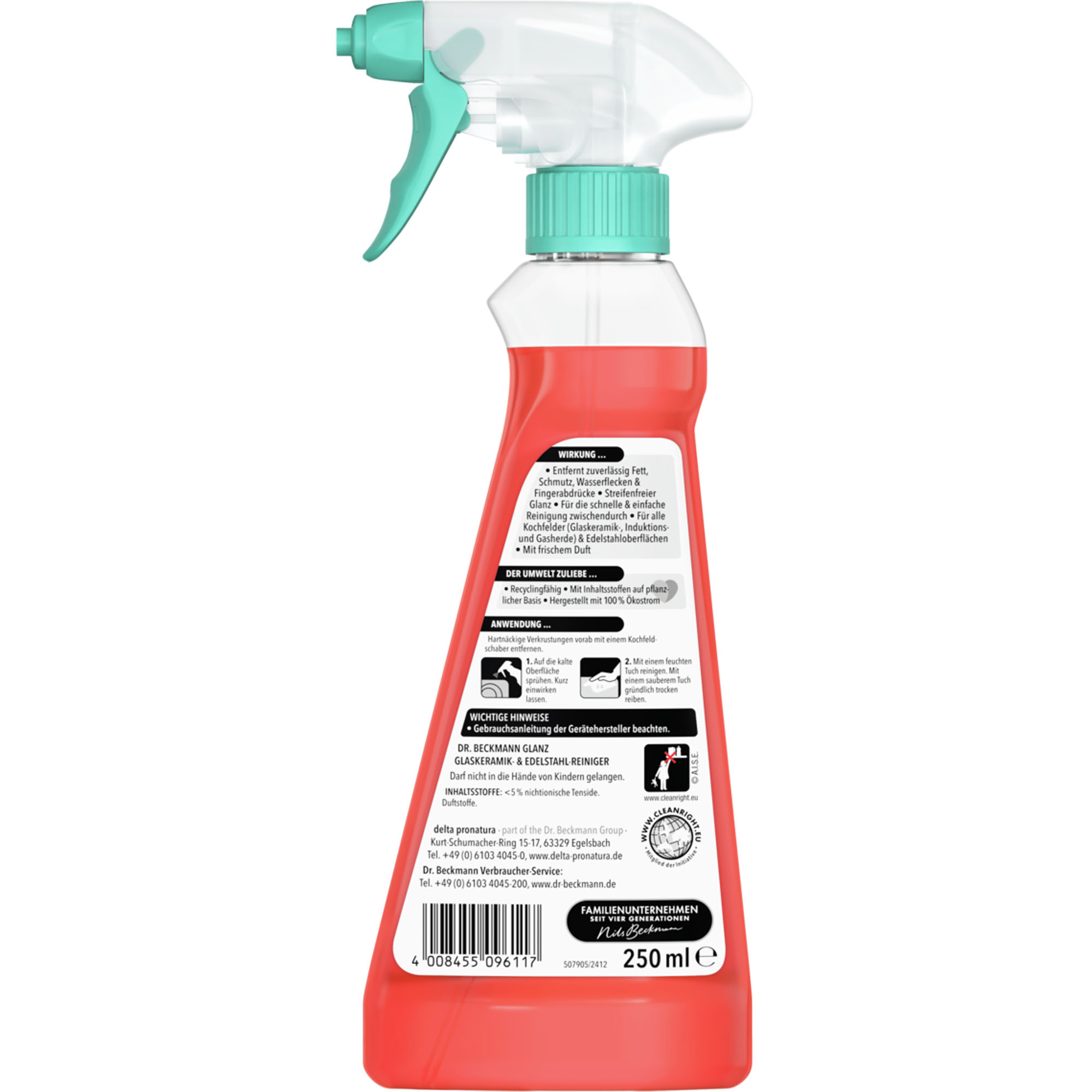 DR. BECKMANN Glanz Glaskeramik- & Edelstahl-Reiniger 250ml