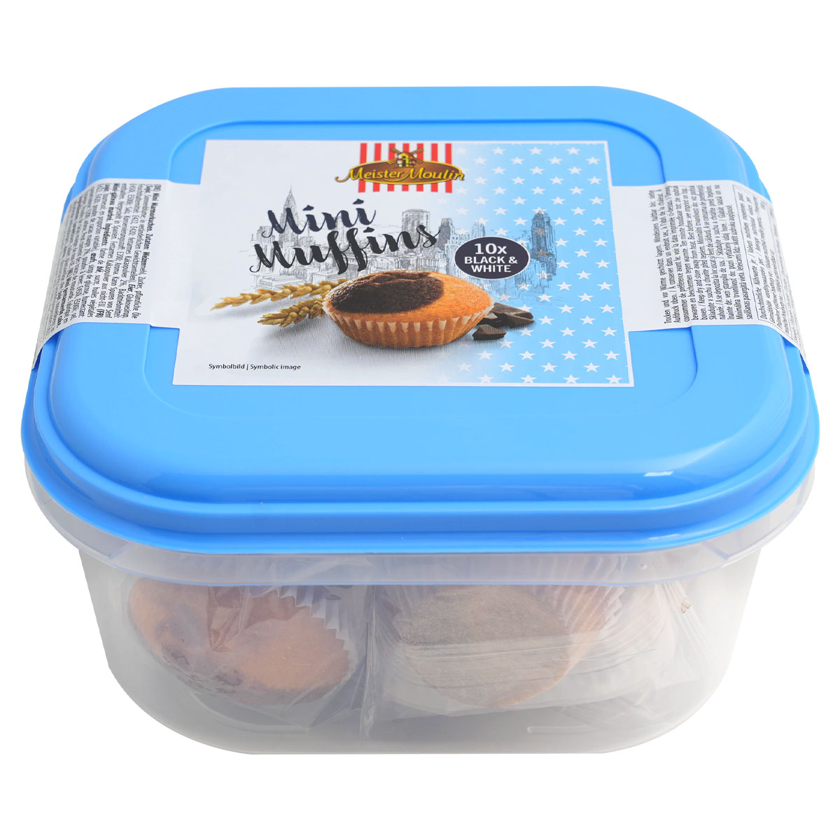 MEISTER MOULIN Mini Muffins Black & White inkl. Vorratsbox 250g