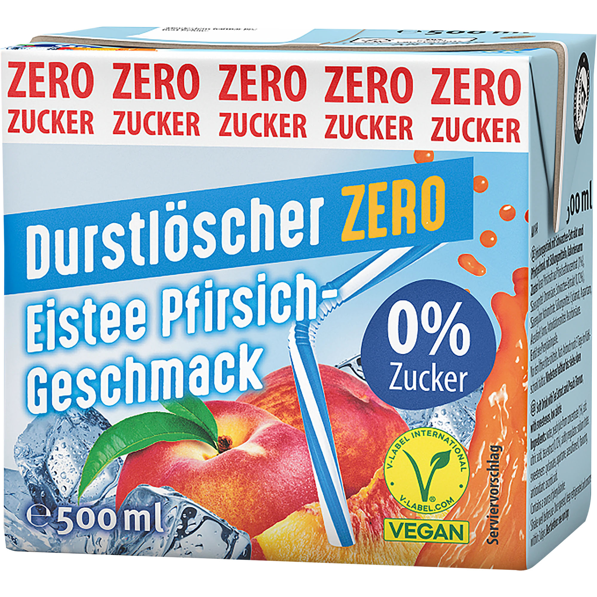 DURSTLÖSCHER Zero Eistee Pfirsich-Geschmack 500ml