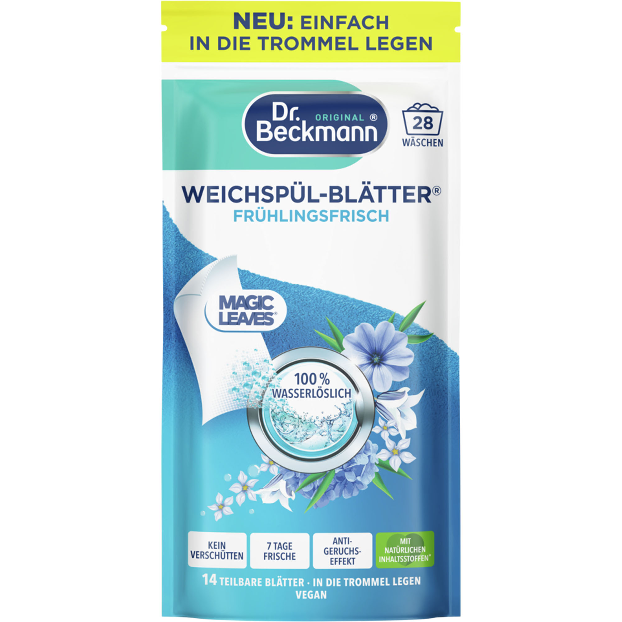 DR. BECKMANN Weichspül-Blätter Frühlingsfrisch 62g