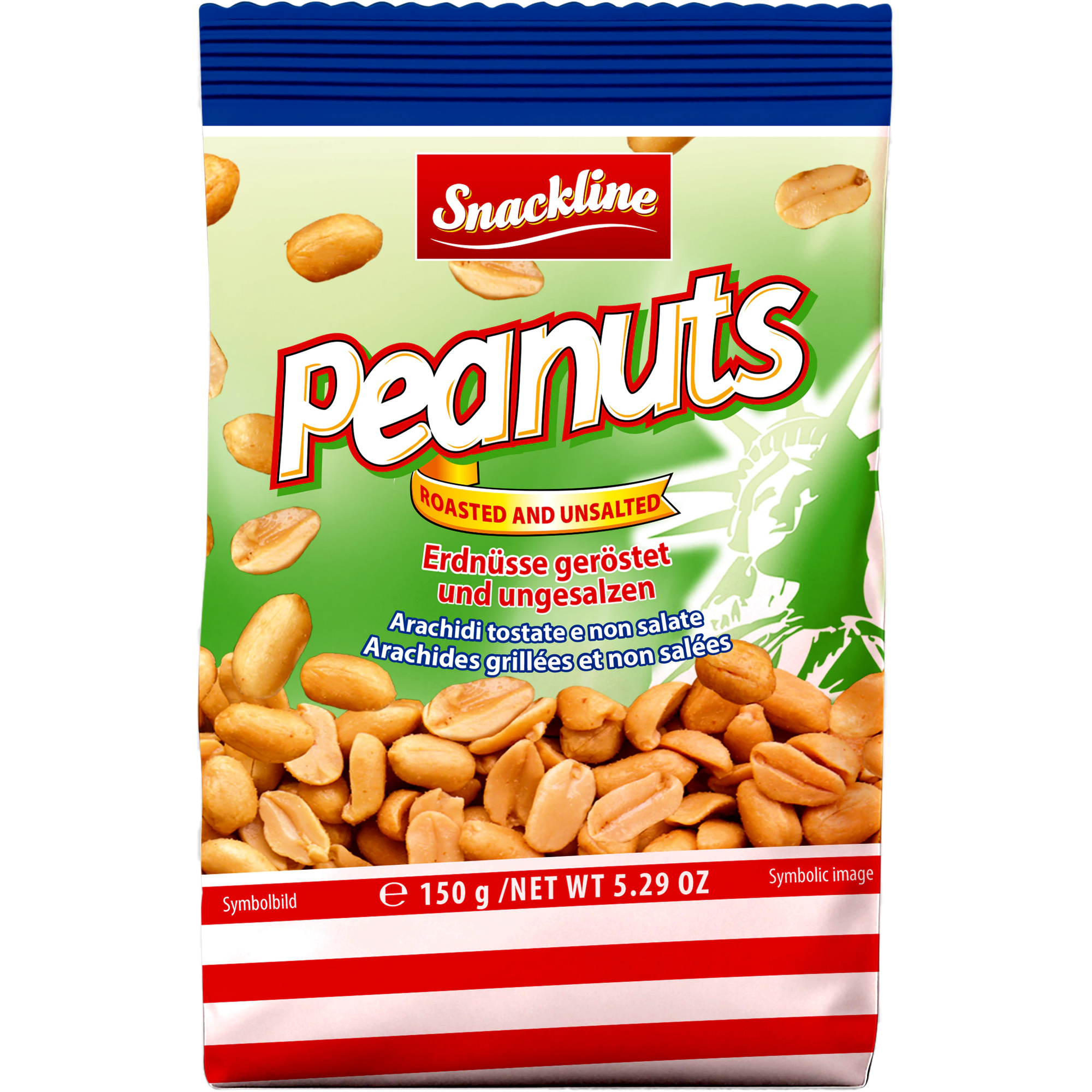 SNACKLINE Erdnüsse geröstet und ungesalzen 150g