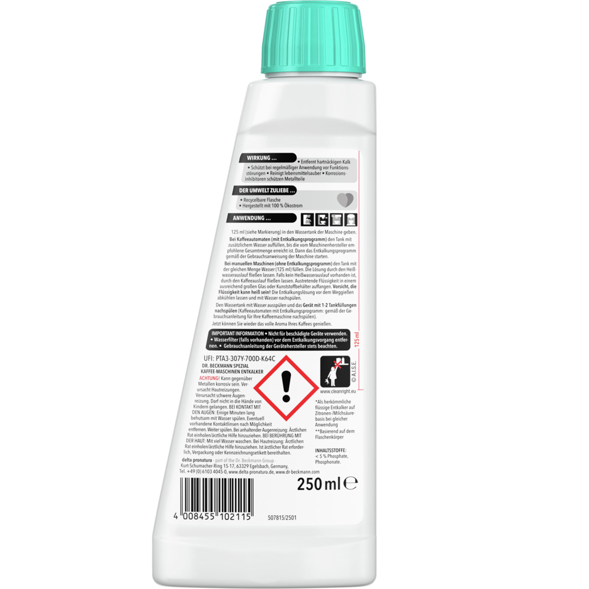 DR. BECKMANN Kaffee-Maschinen Entkalker 250ml