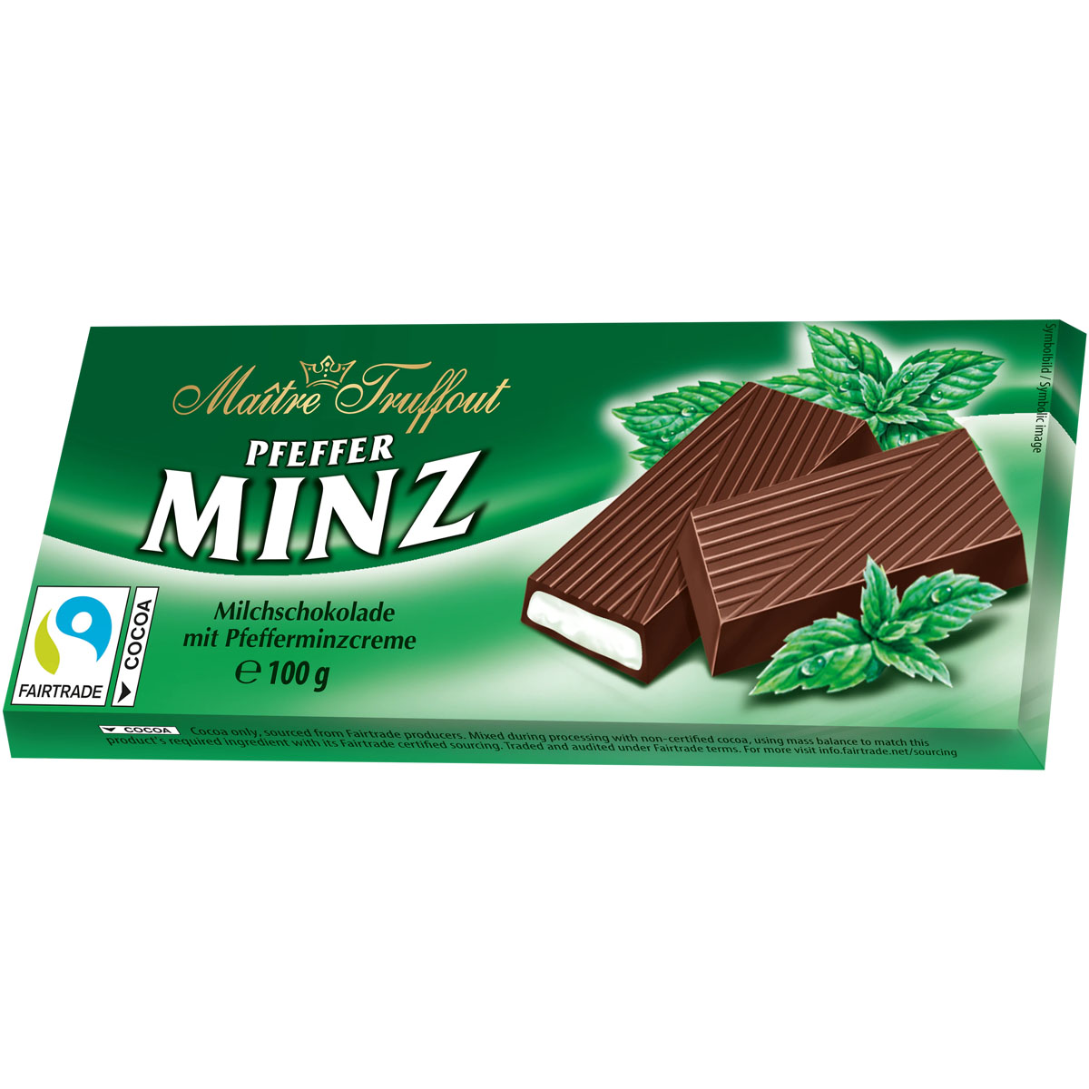MÂITRE TRUFFOUT Milchschokolade mit Pfefferminzcreme 100g