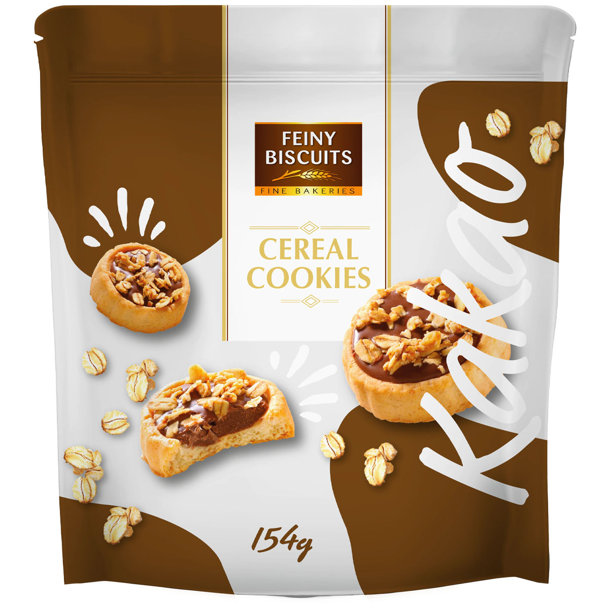 FEINY BISCUITS Cereal Cookies Kakao 154g (MHD 01.07.2026)