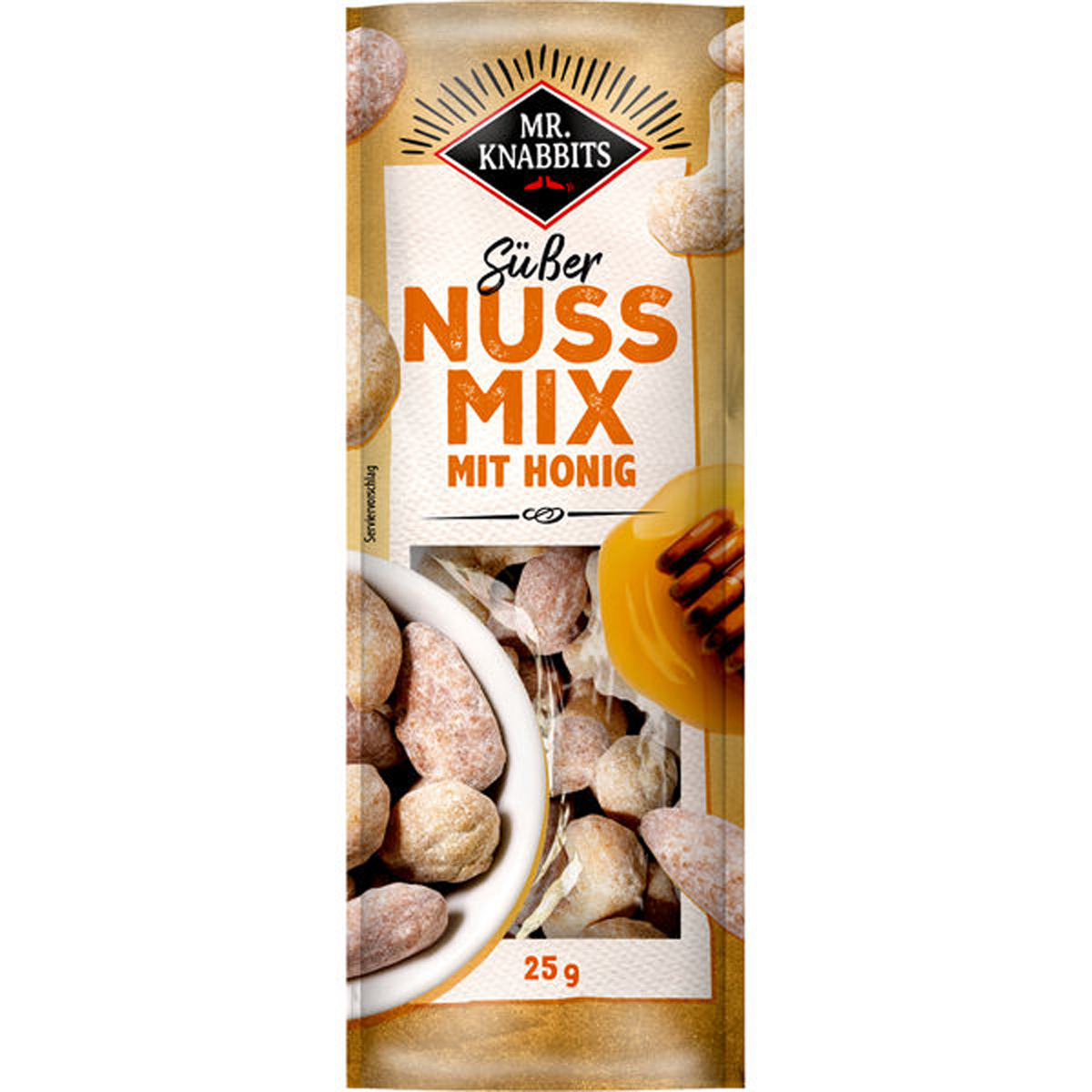 MR. KNABBITS Süßer Nuss Mix mit Honig 25g