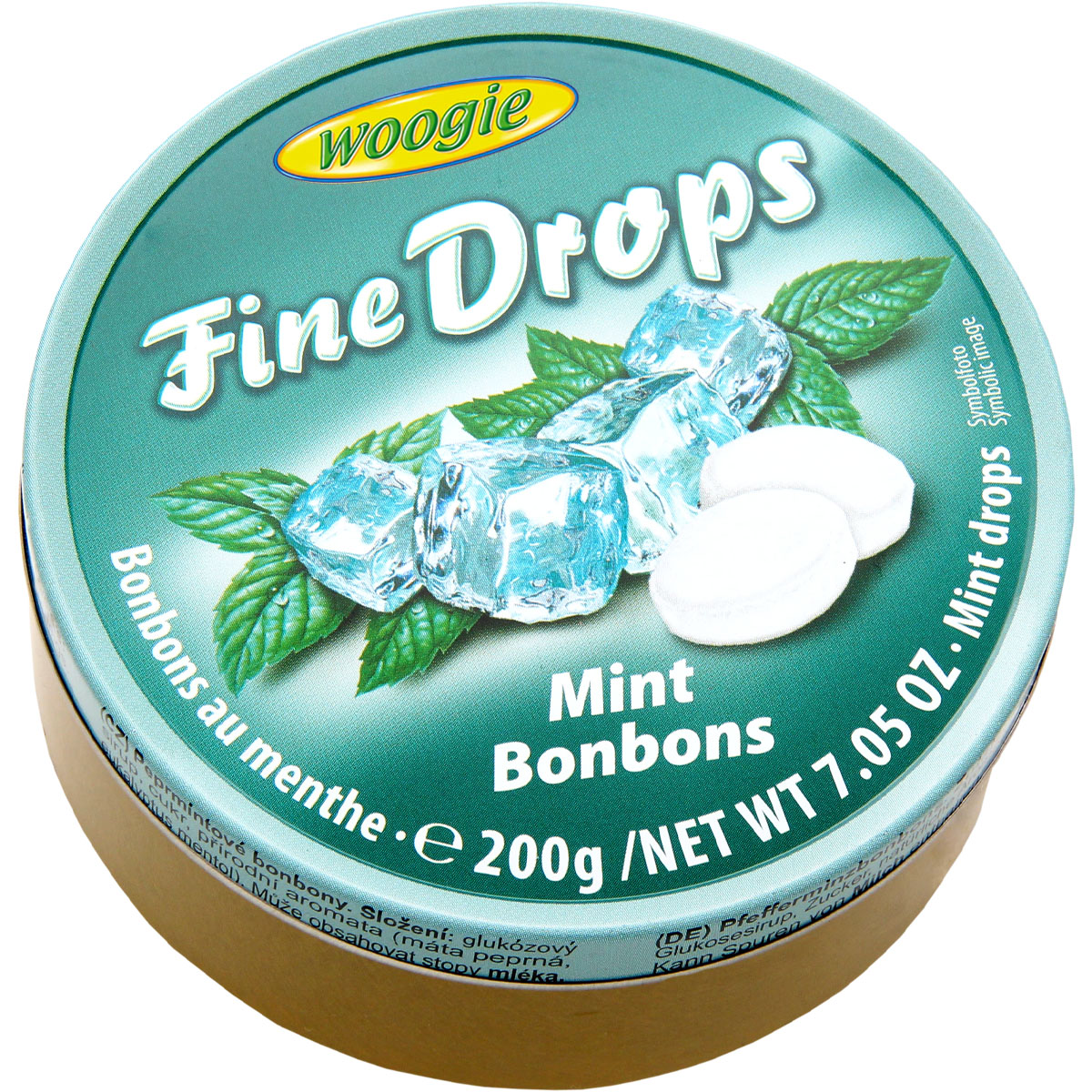 WOOGIE Fine Drops Mint Bonbons 200g