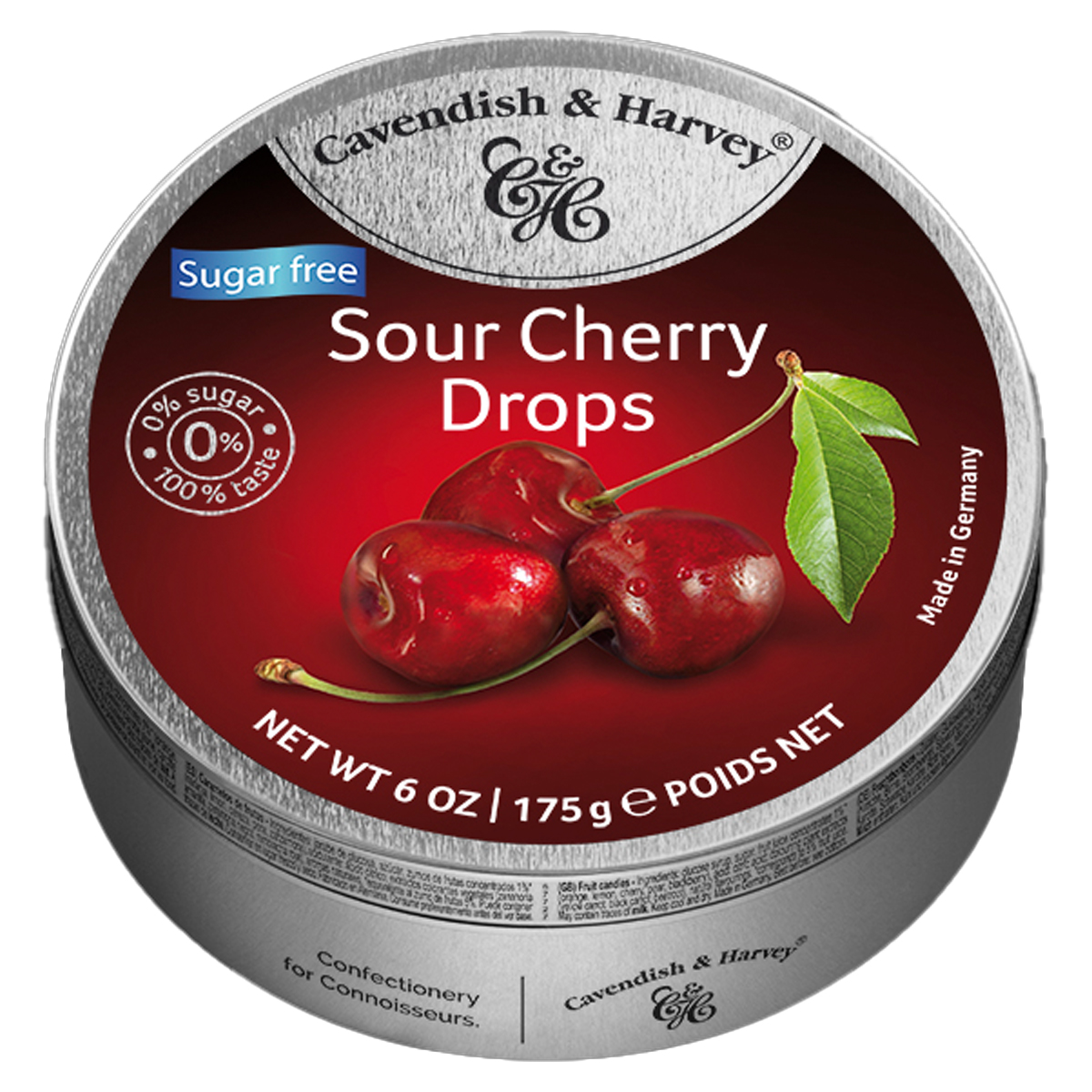 CAVENDISH & HARVEY Sugar free Sour Cherry Drops 175g