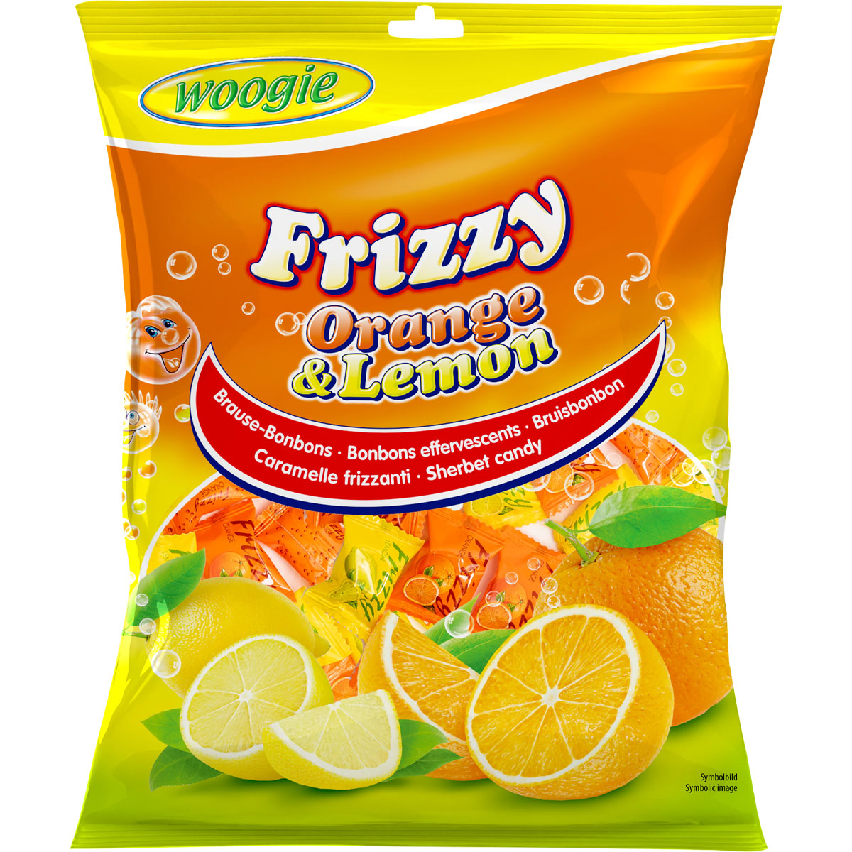 WOOGIE Frizzy Orange & Lemon Brausebonbons 170g