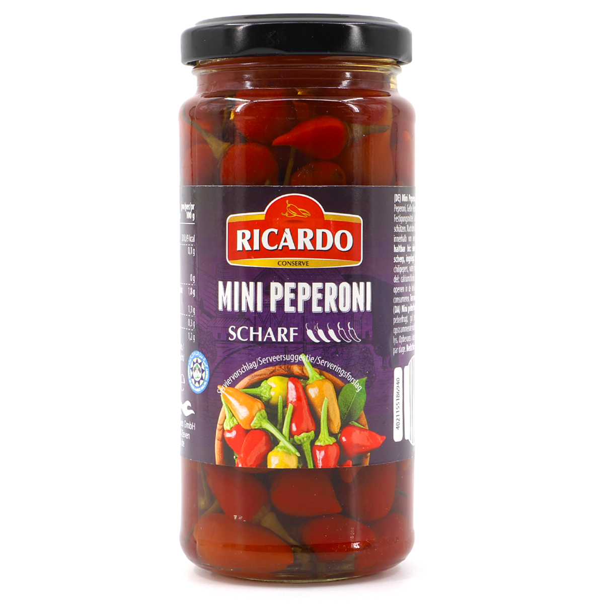 RICARDO Mini Peperoni scharf 250g/135g