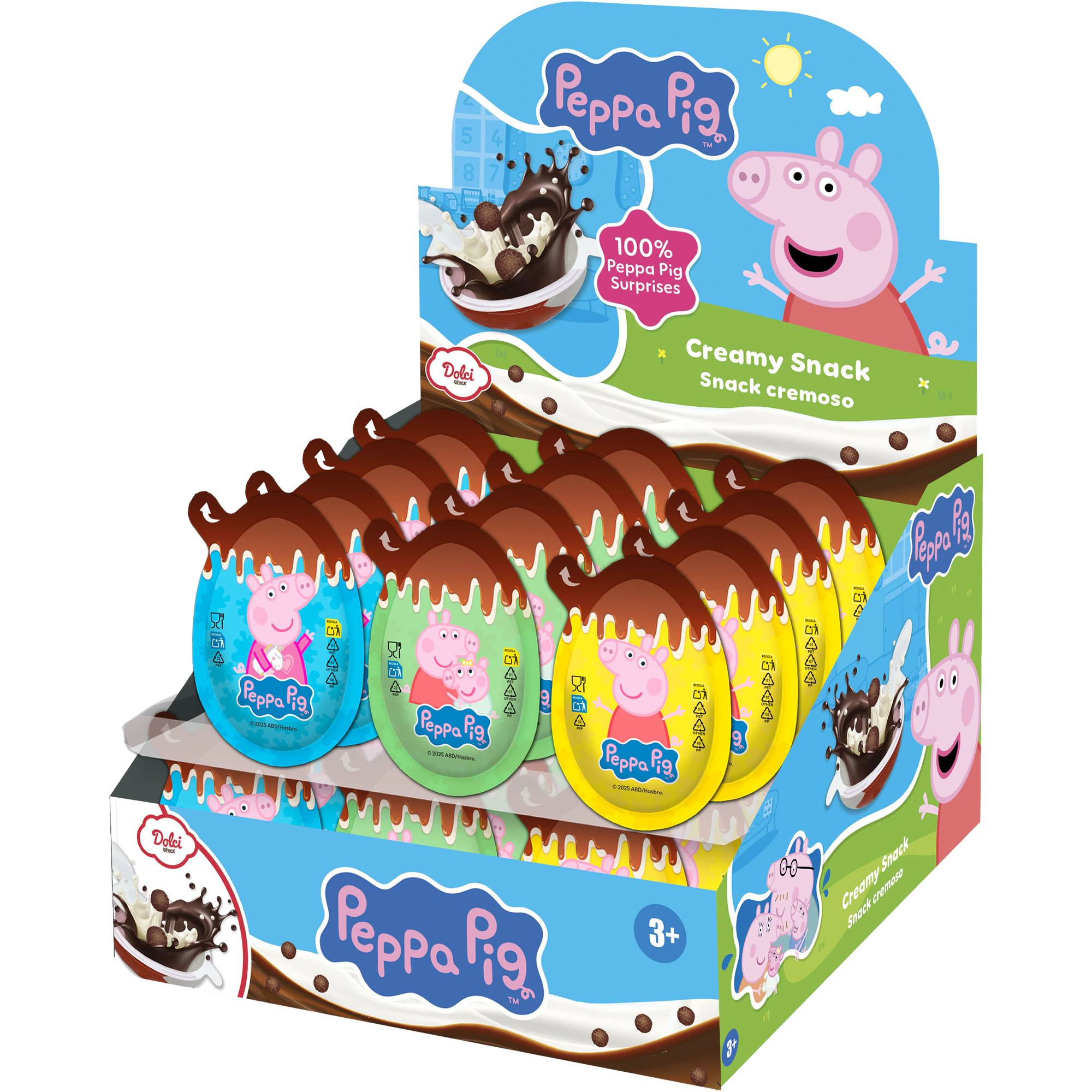 DOLCI Creamy Snack Löffel Ei mit Überraschung Peppa Pig 17,5g