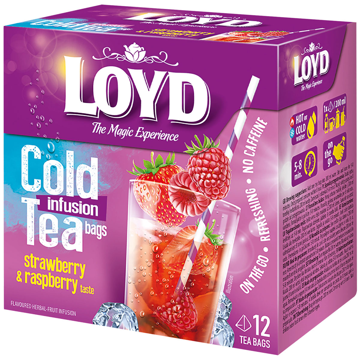 LOYD Cold infusion Tea bags Strawberry & Raspberry taste 12x2,5g